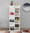 Ladria Shoe Rack in Warm White Finish,