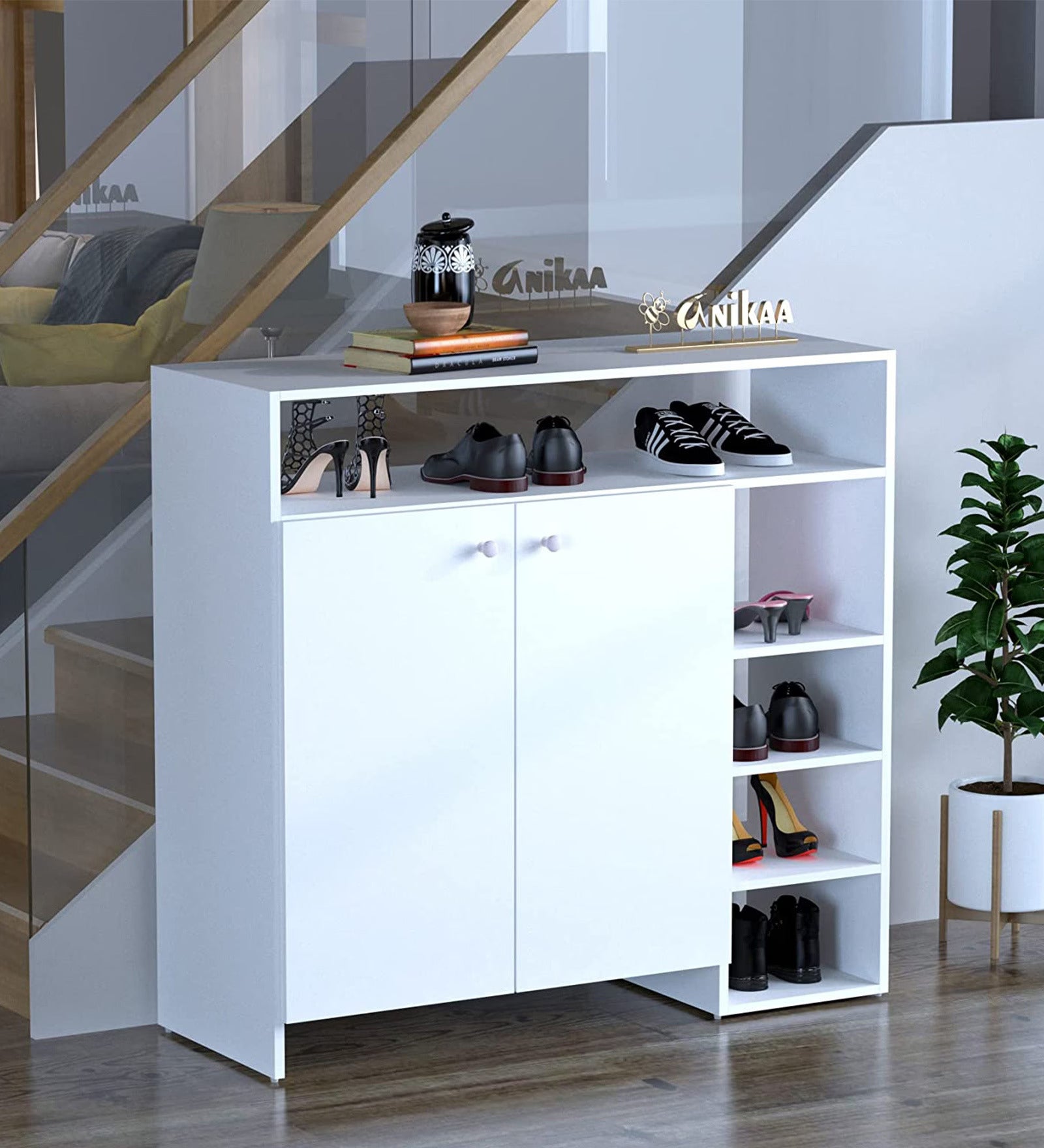 Warm White StepSaver Shoe Rack