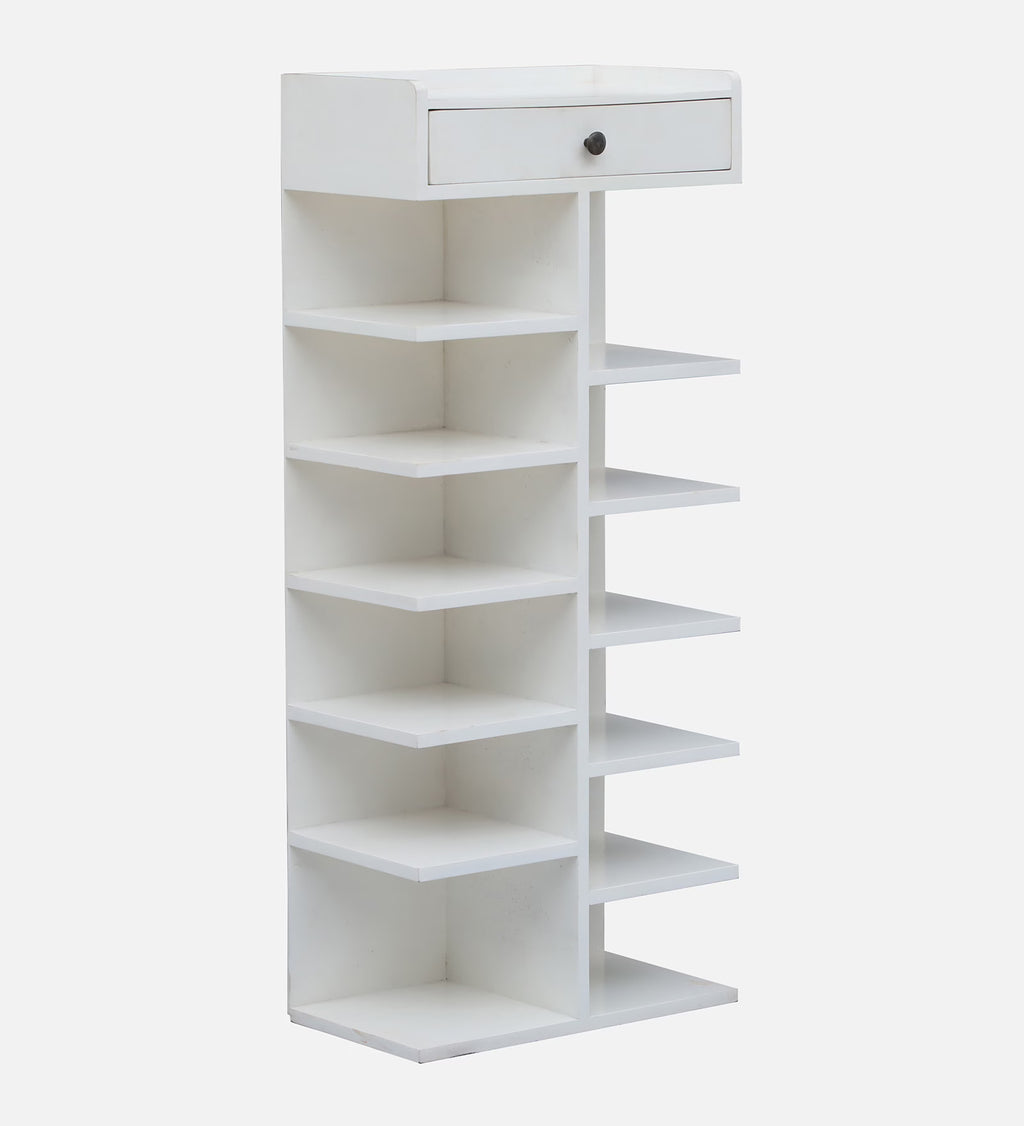 Ladria Shoe Rack in Warm White Finish,