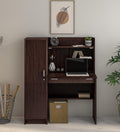 Dark Brown Elegance Desk with Hutch