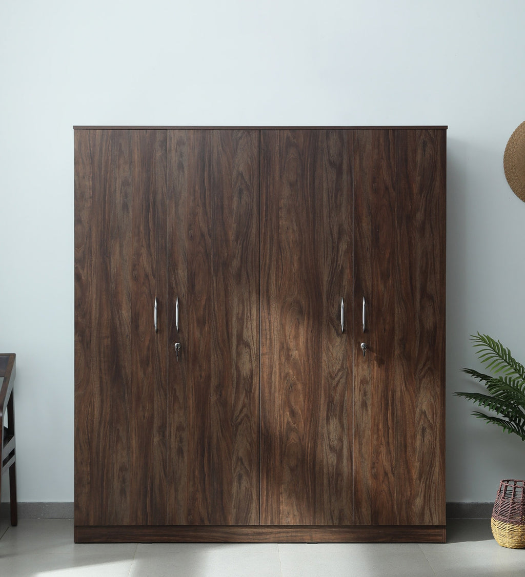 Natural Walnut Haven 4-Door Wardrobe
