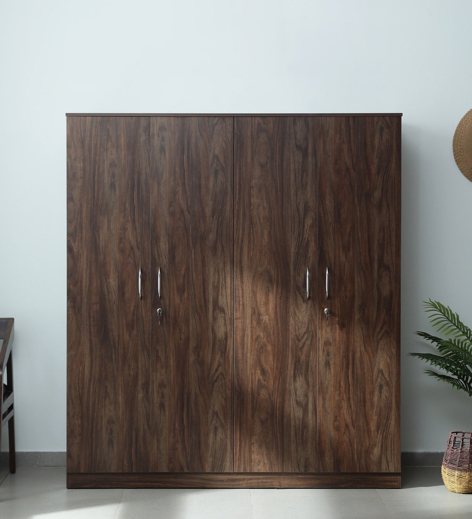 Natural Walnut Haven 4-Door Wardrobe