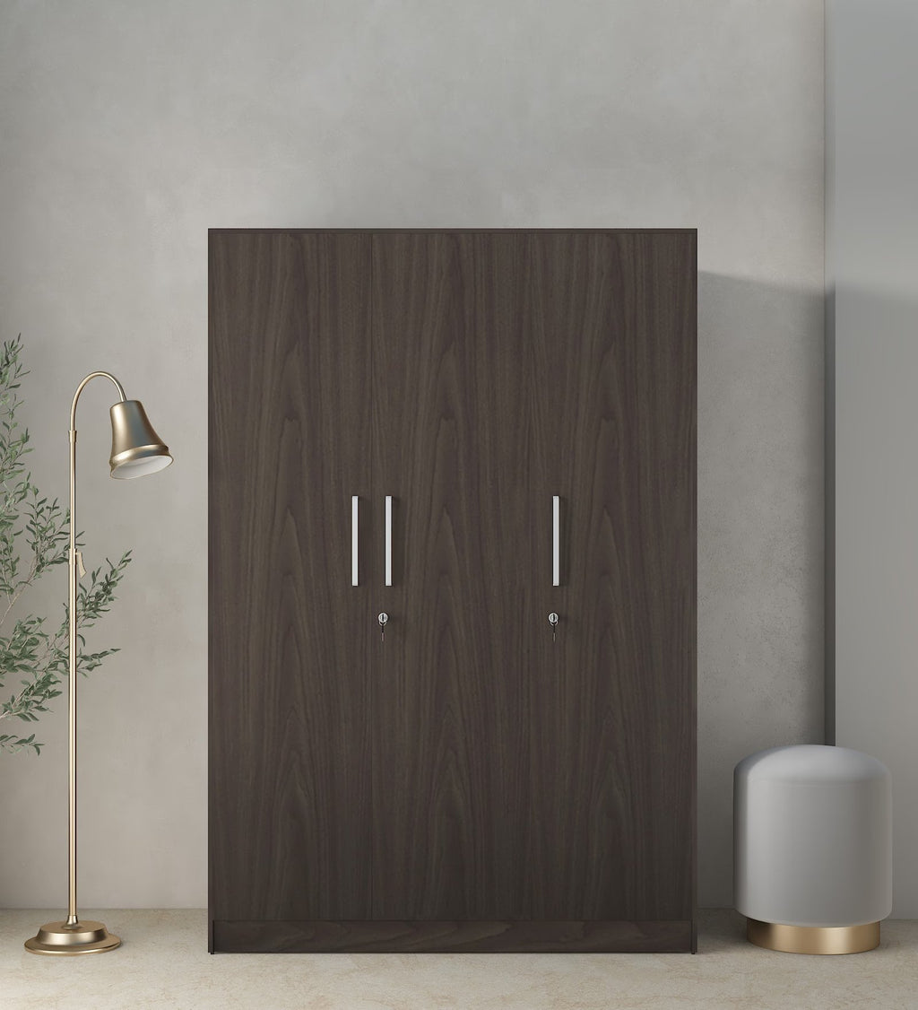 Wenge Secure 3-Door Wardrobe