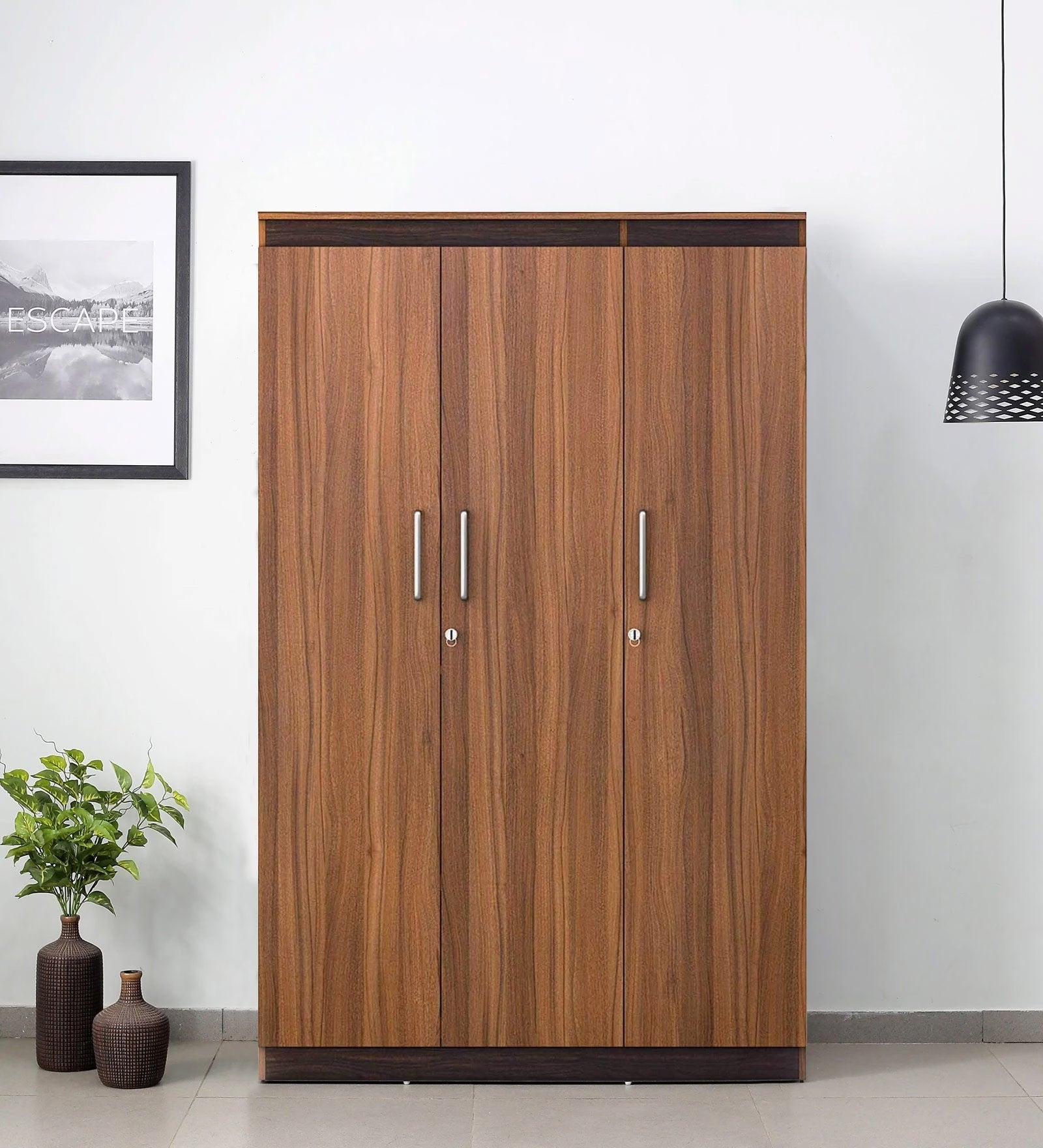 Teak Tranquility 3-Door Wardrobe