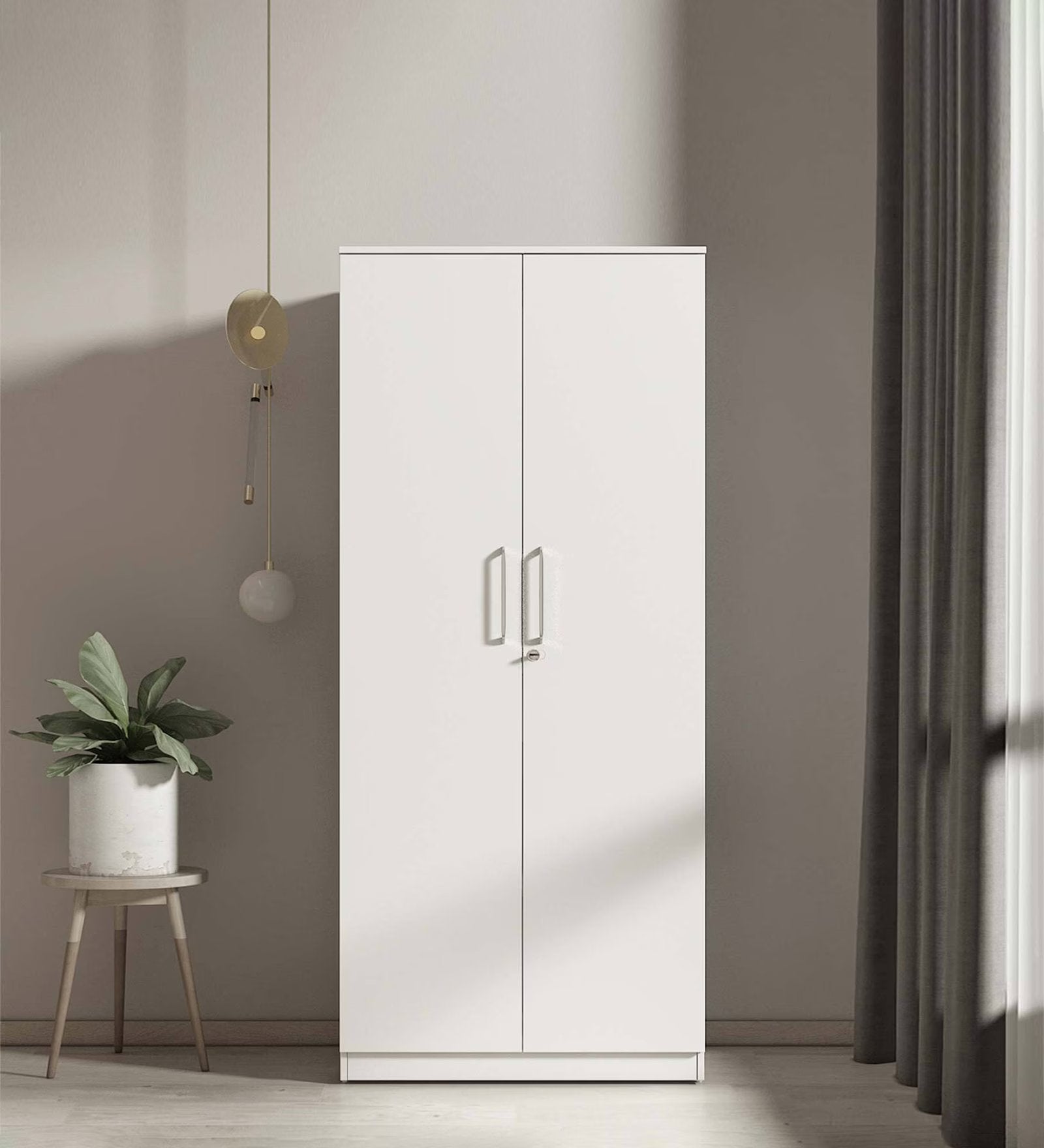 Frosty White Alpine 2-Door Wardrobe