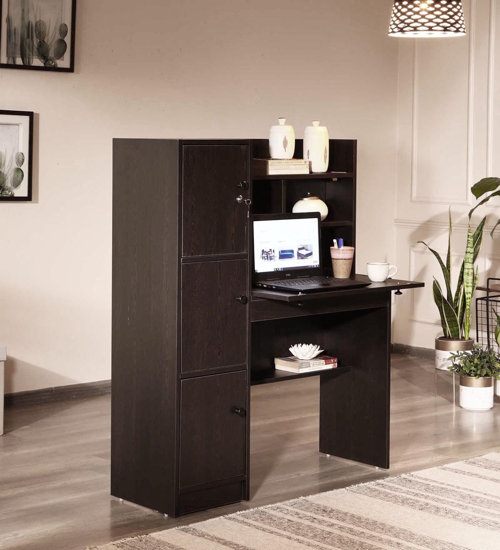 Wenge Elegance Desk with Hutch