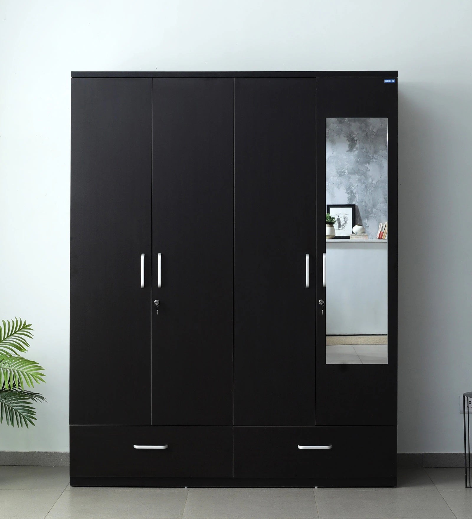 DarkGrain
Elegance 4-Door Wardrobe with Reflect