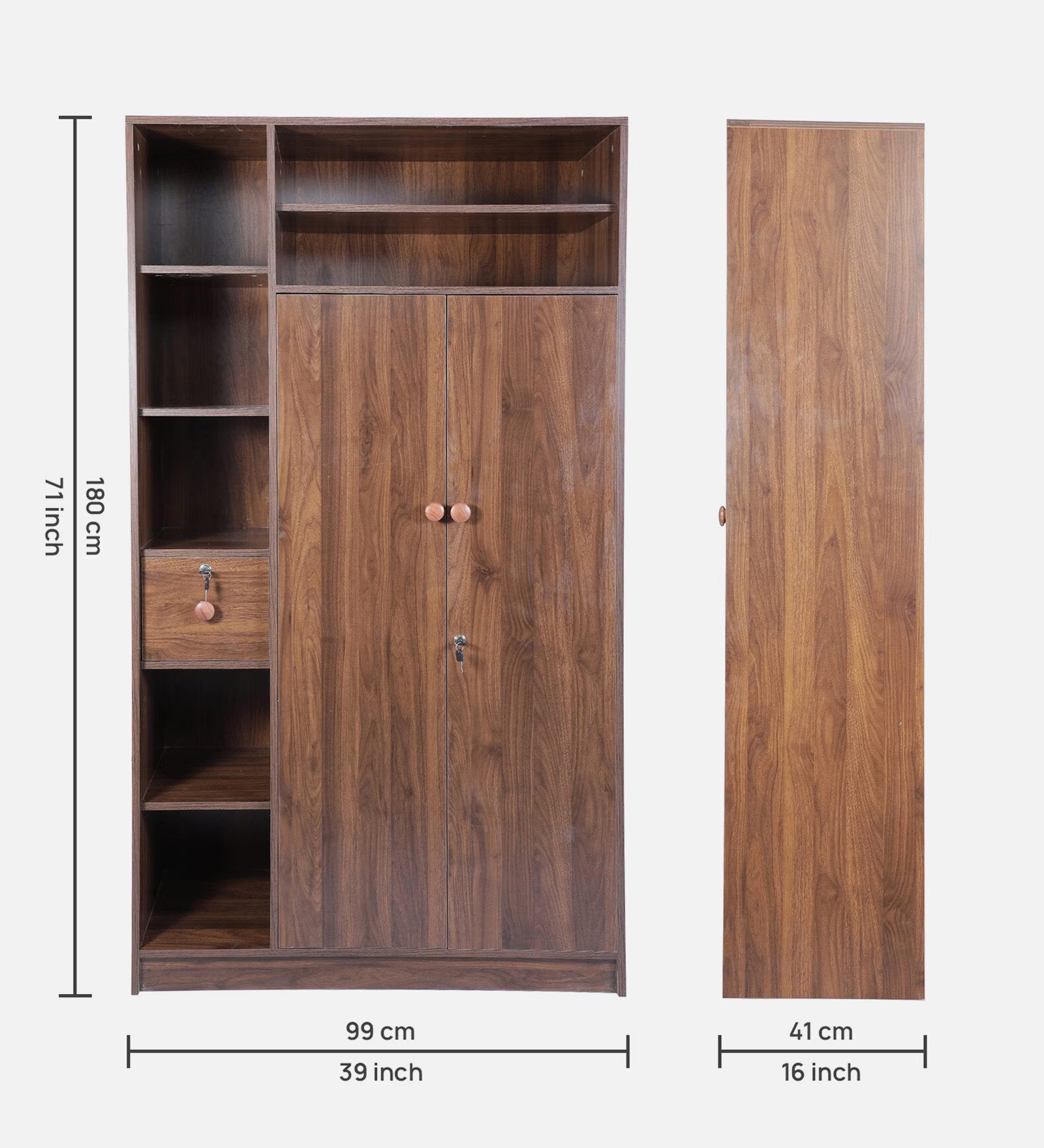 Walnut Grove 2-Door Wardrobe