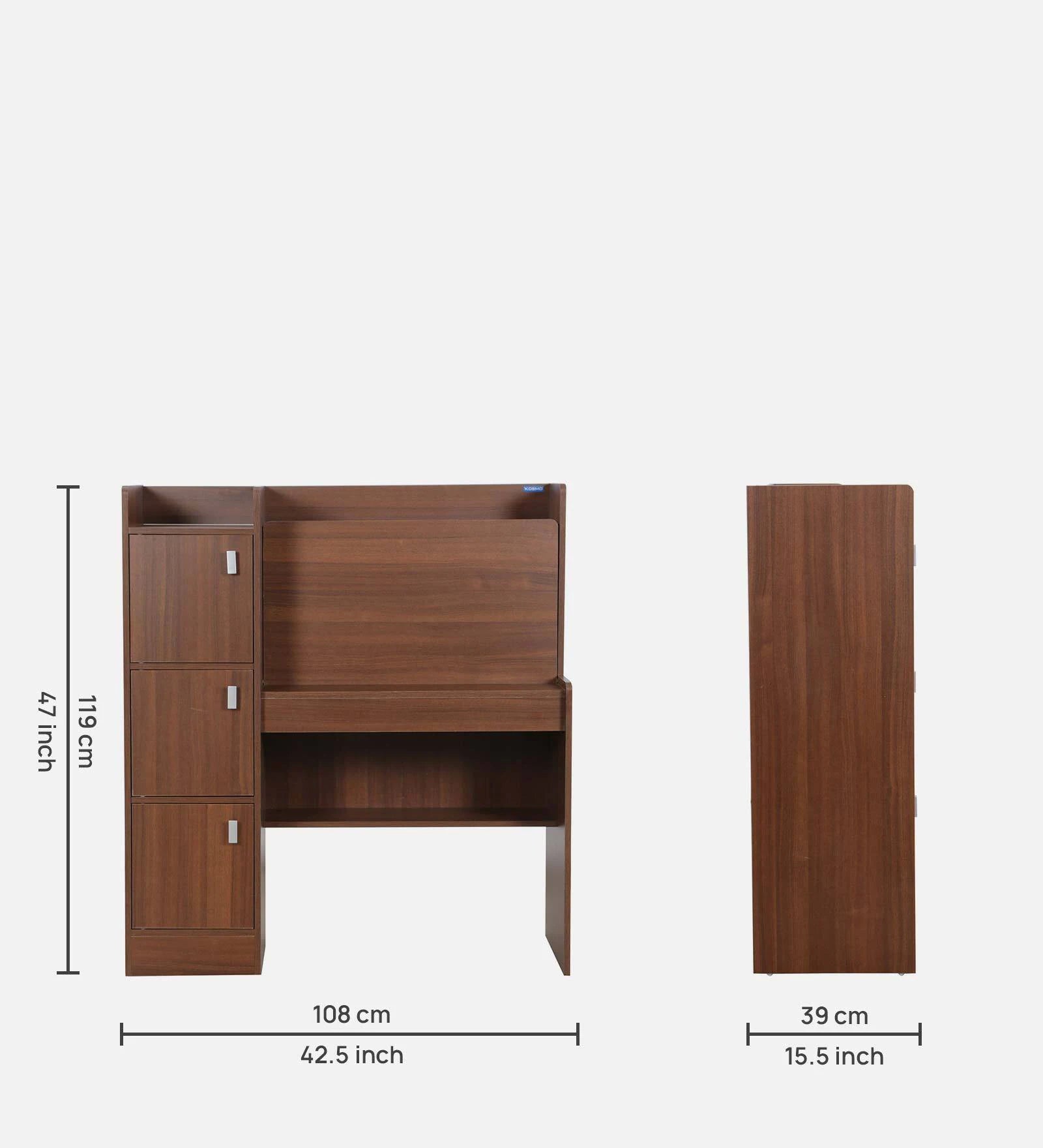 Rigato Walnut Elegance Desk with Hutch