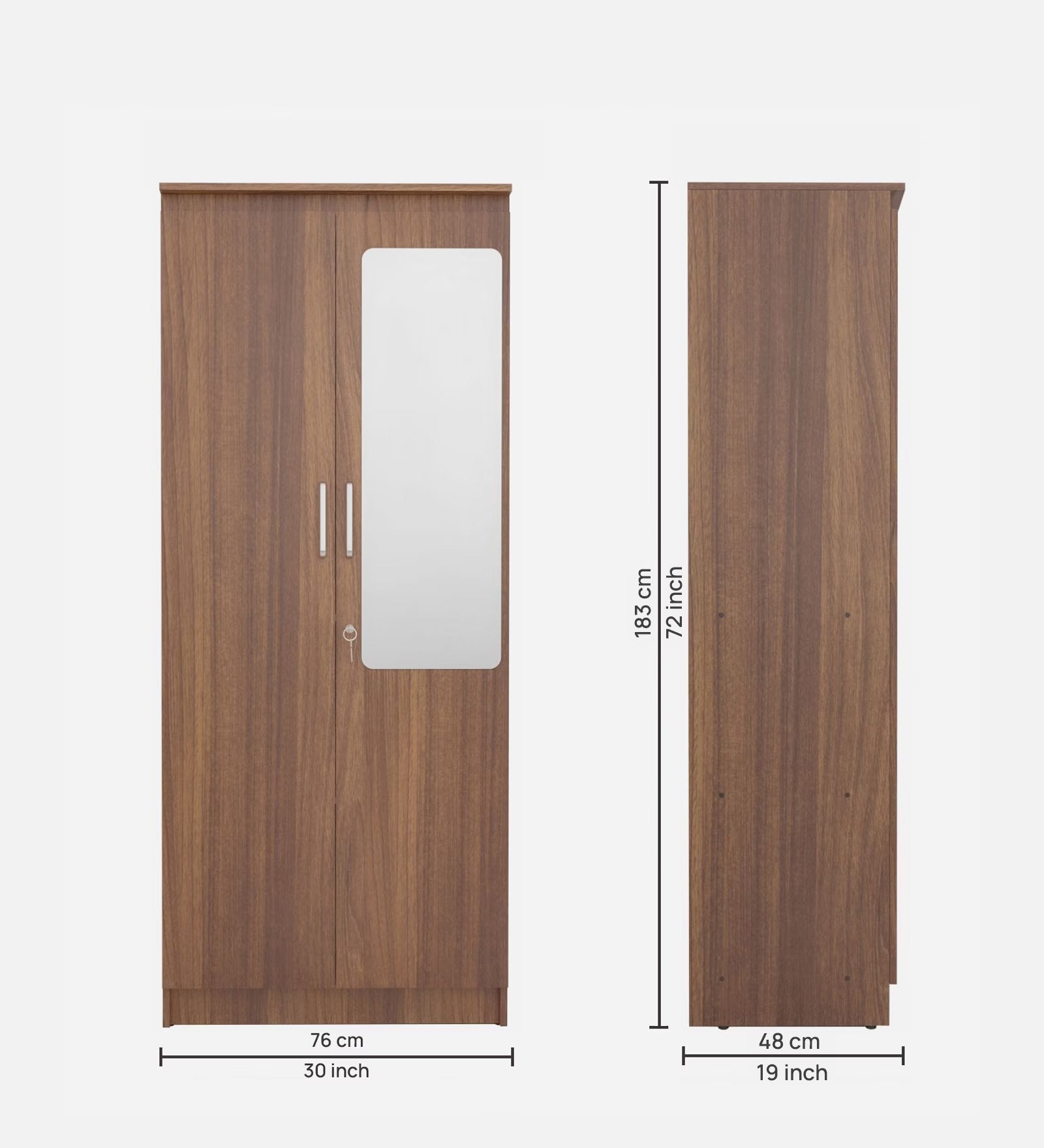 Teak Reflection 2-Door Wardrobe