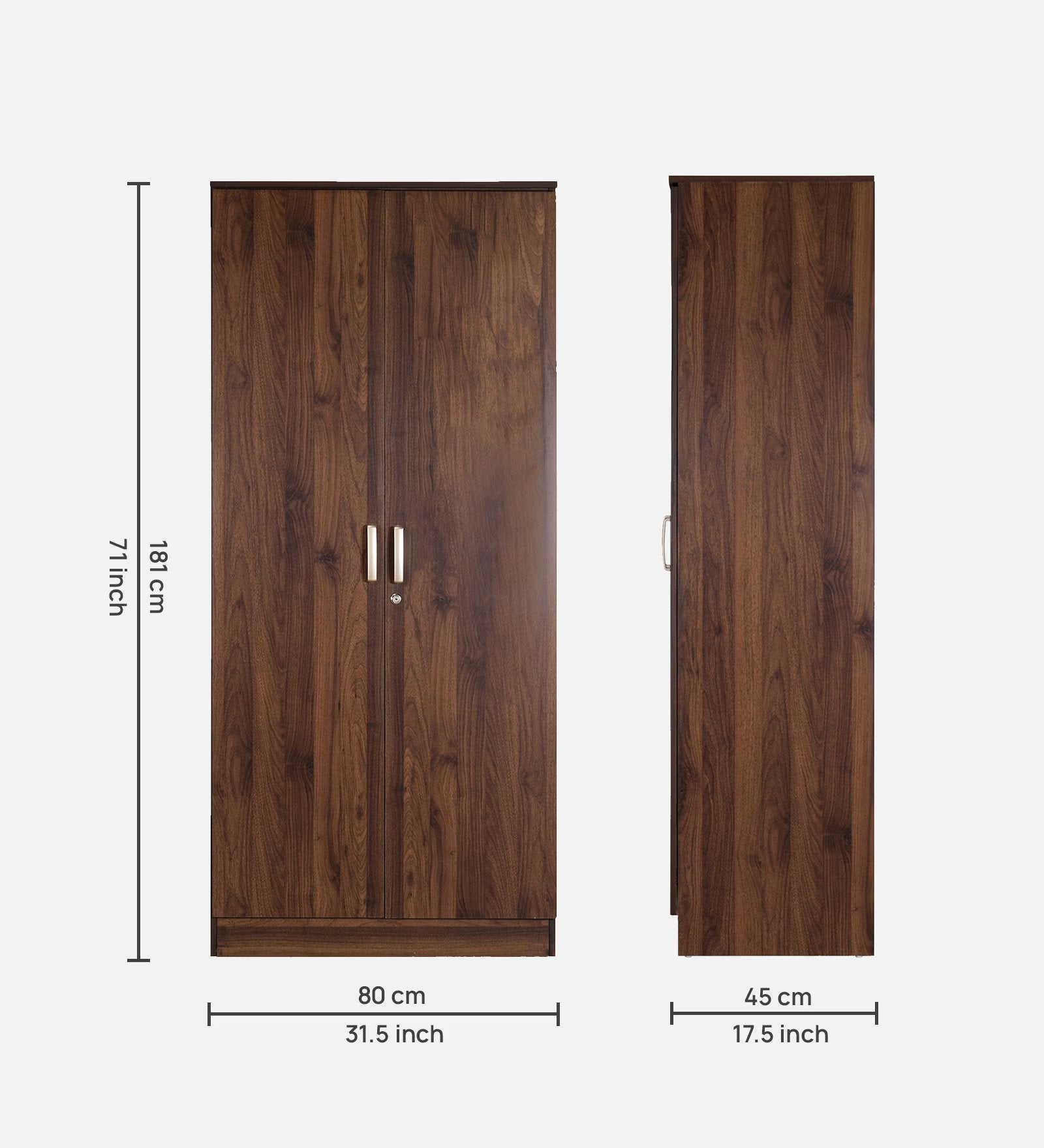 Colombia Walnut Secure Wardrobe
