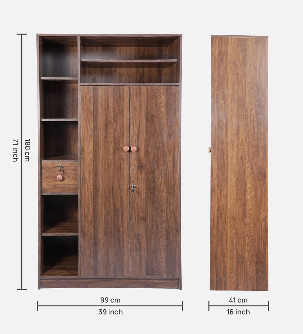 Walnut Woodland 2-Door Wardrobe