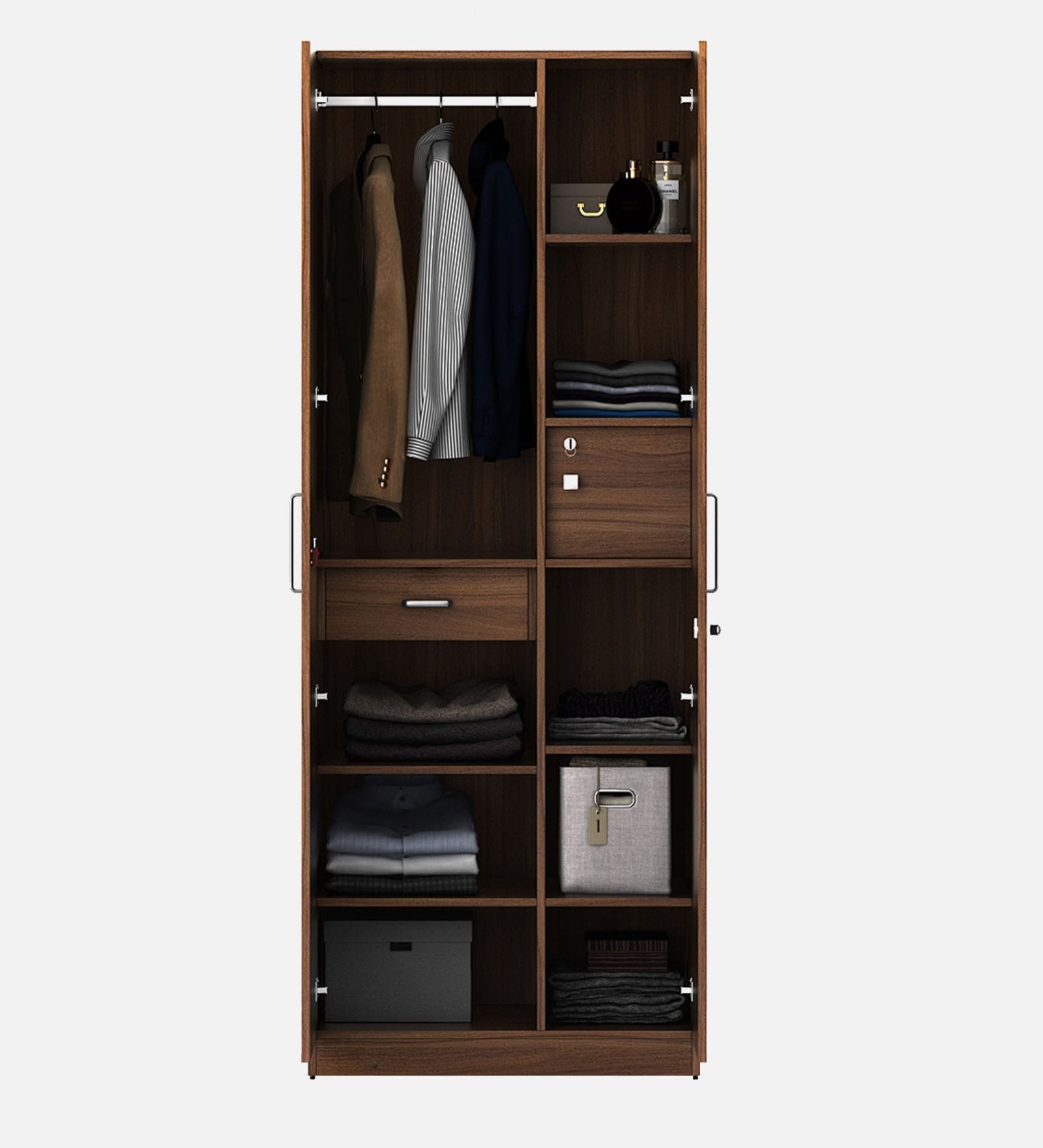 Teak Elegance 2-Door Wardrobe