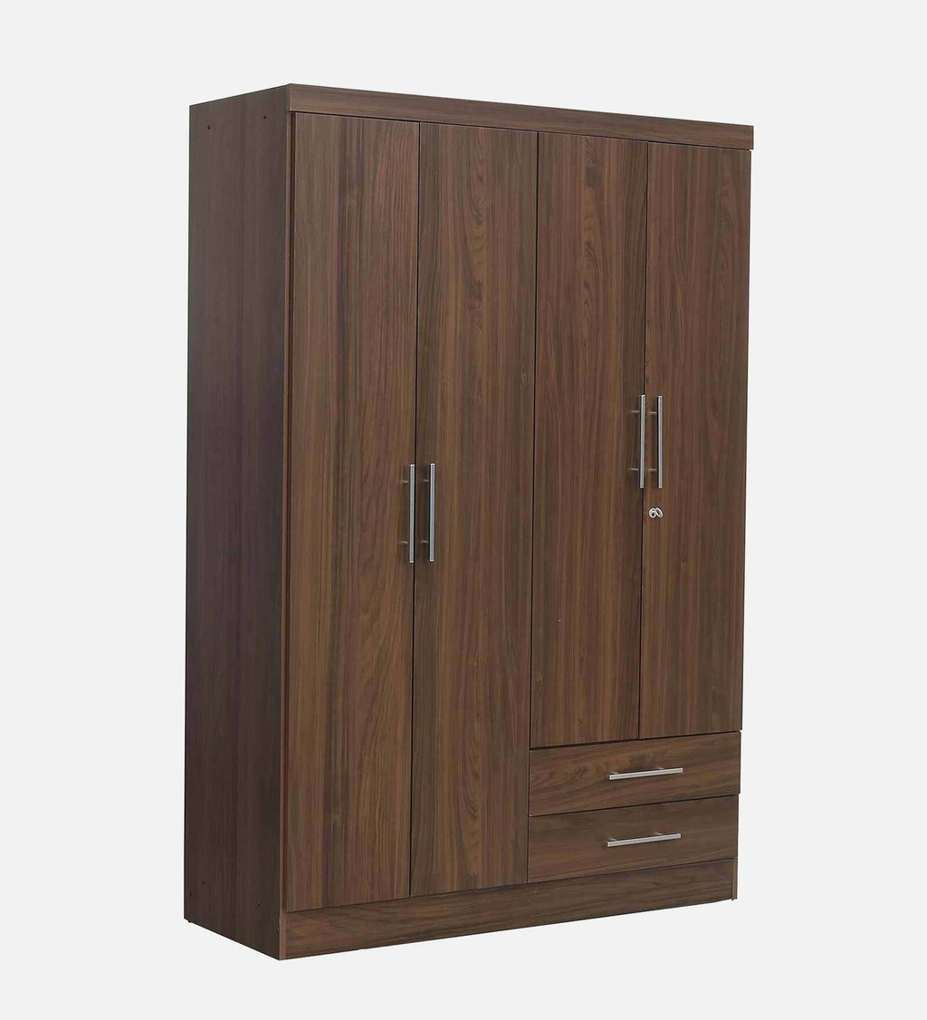 Light Walnut Secure Haven 4-Door Wardrobe