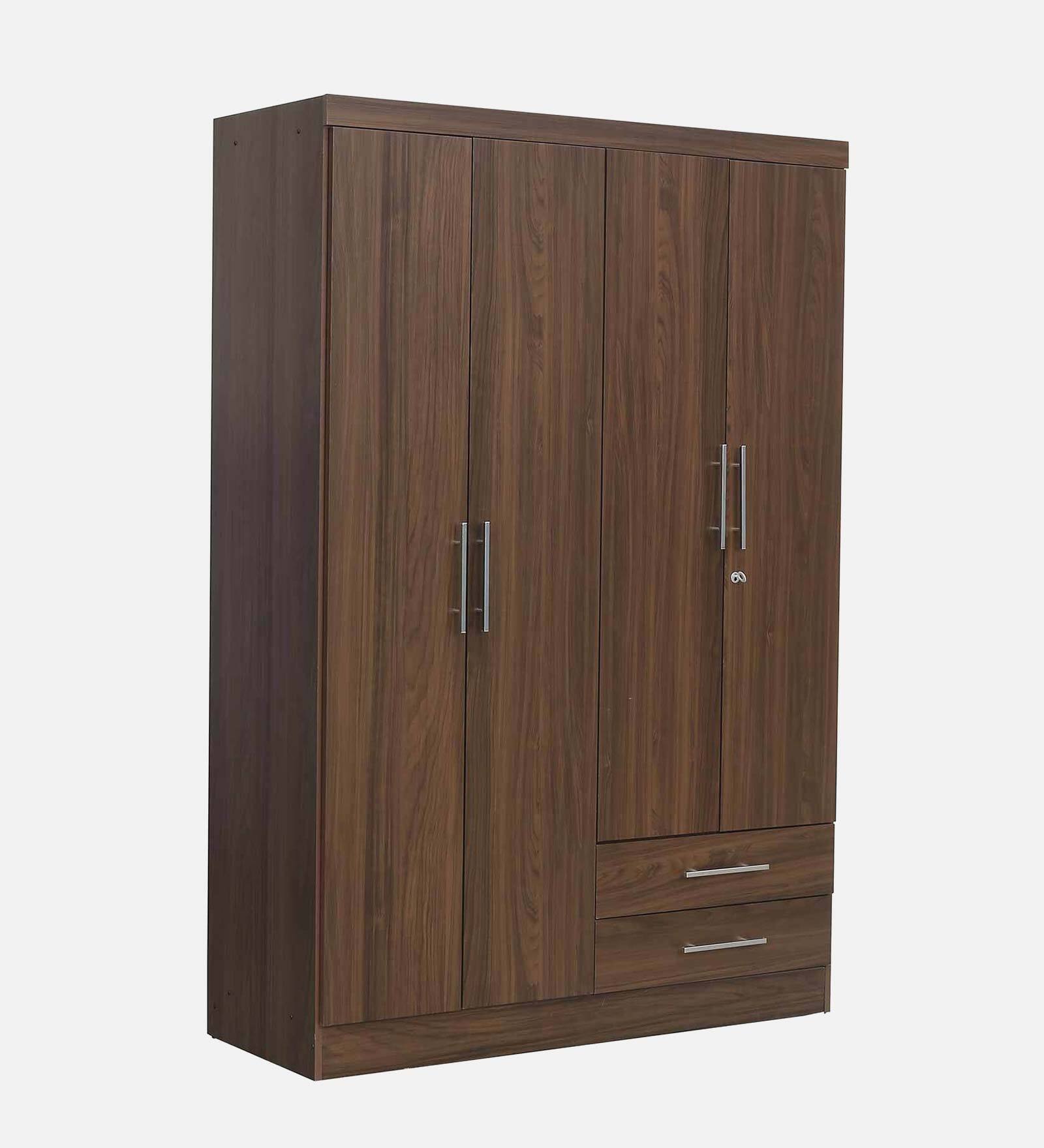 Light Walnut Secure Haven 4-Door Wardrobe