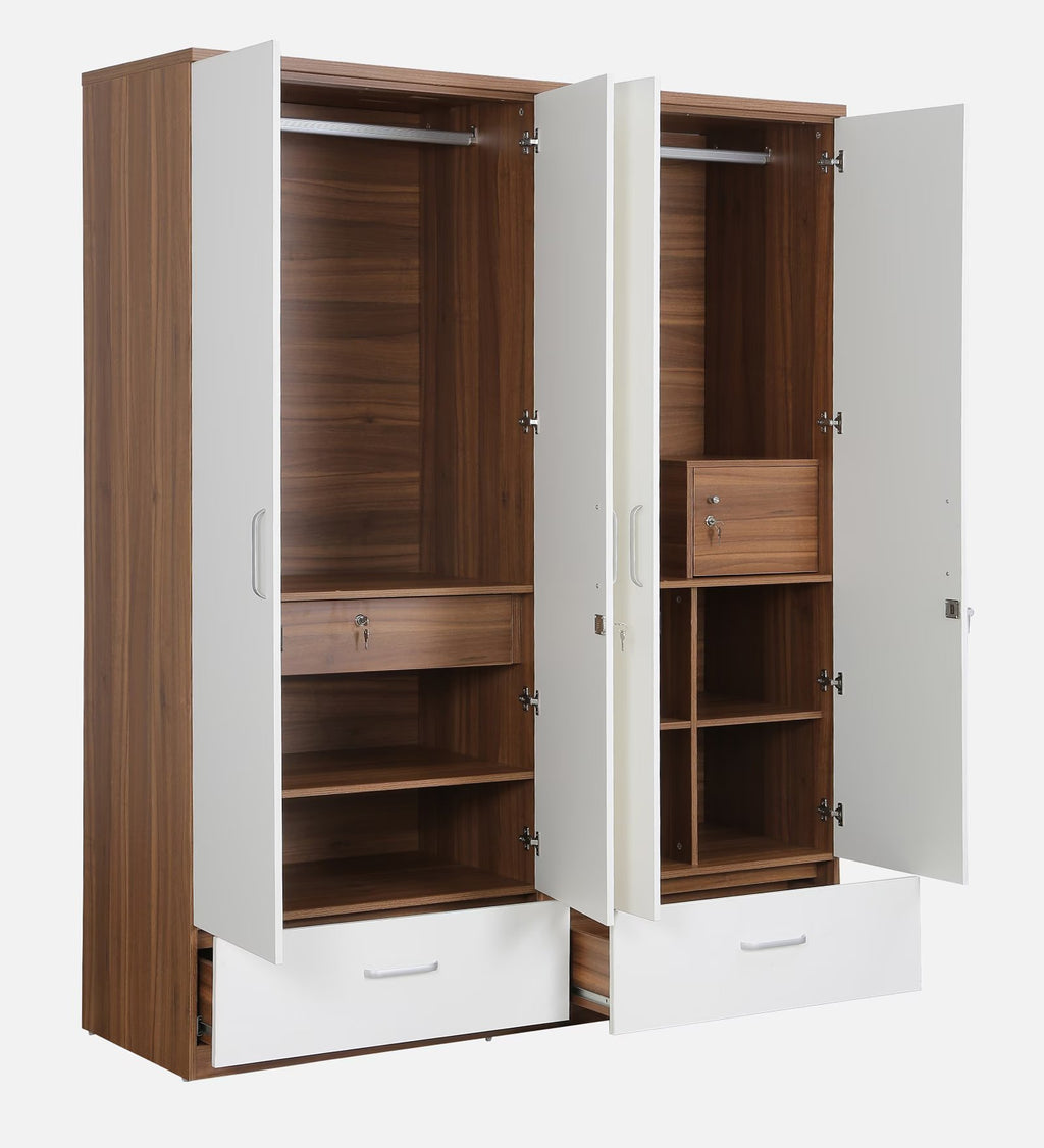 Frosty White Mirage 4-Door Wardrobe