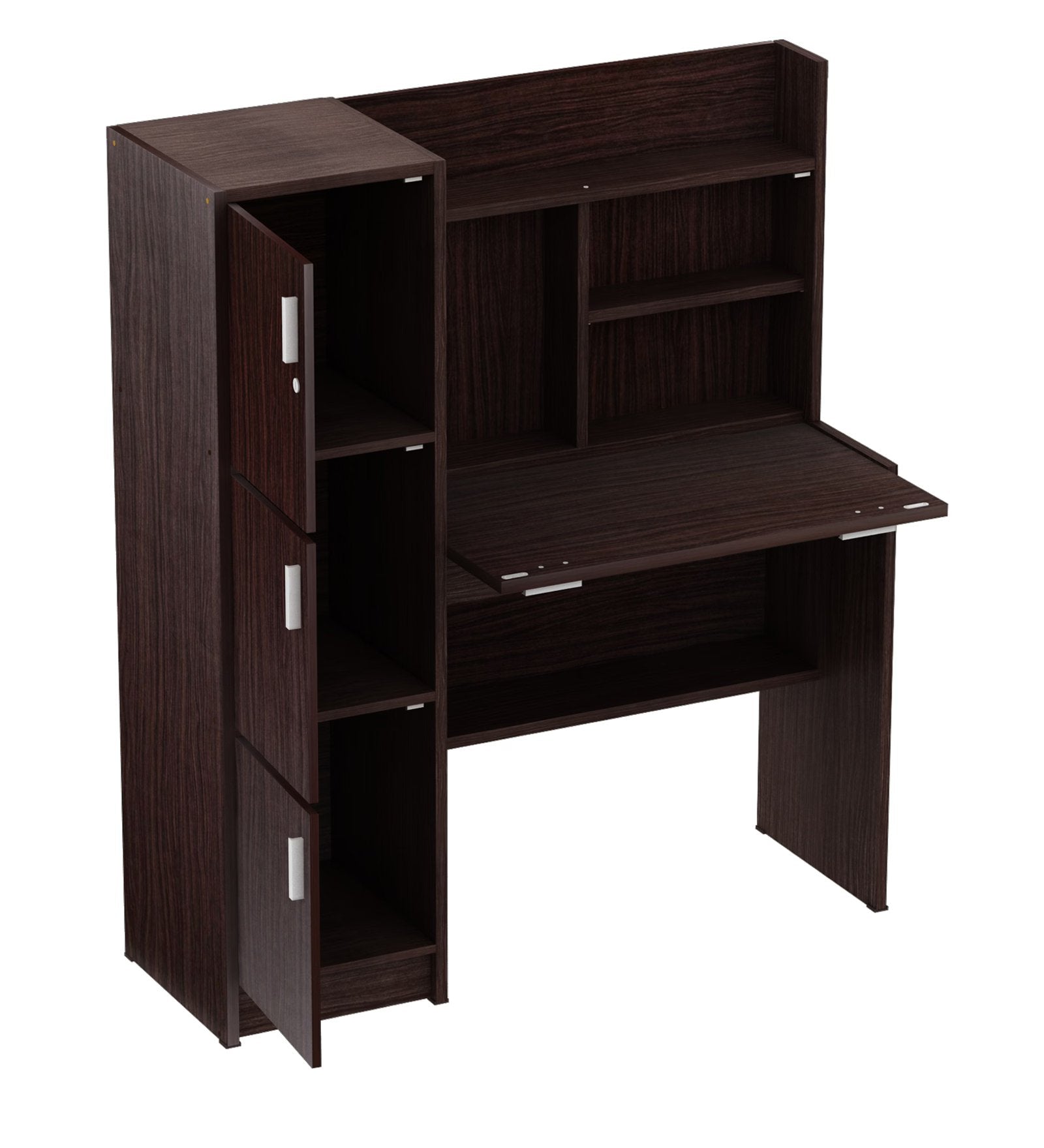 Dark Brown Elegance Desk with Hutch