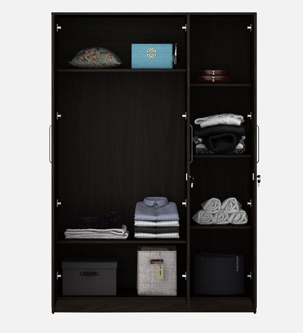 Wenge Secure 3-Door Wardrobe