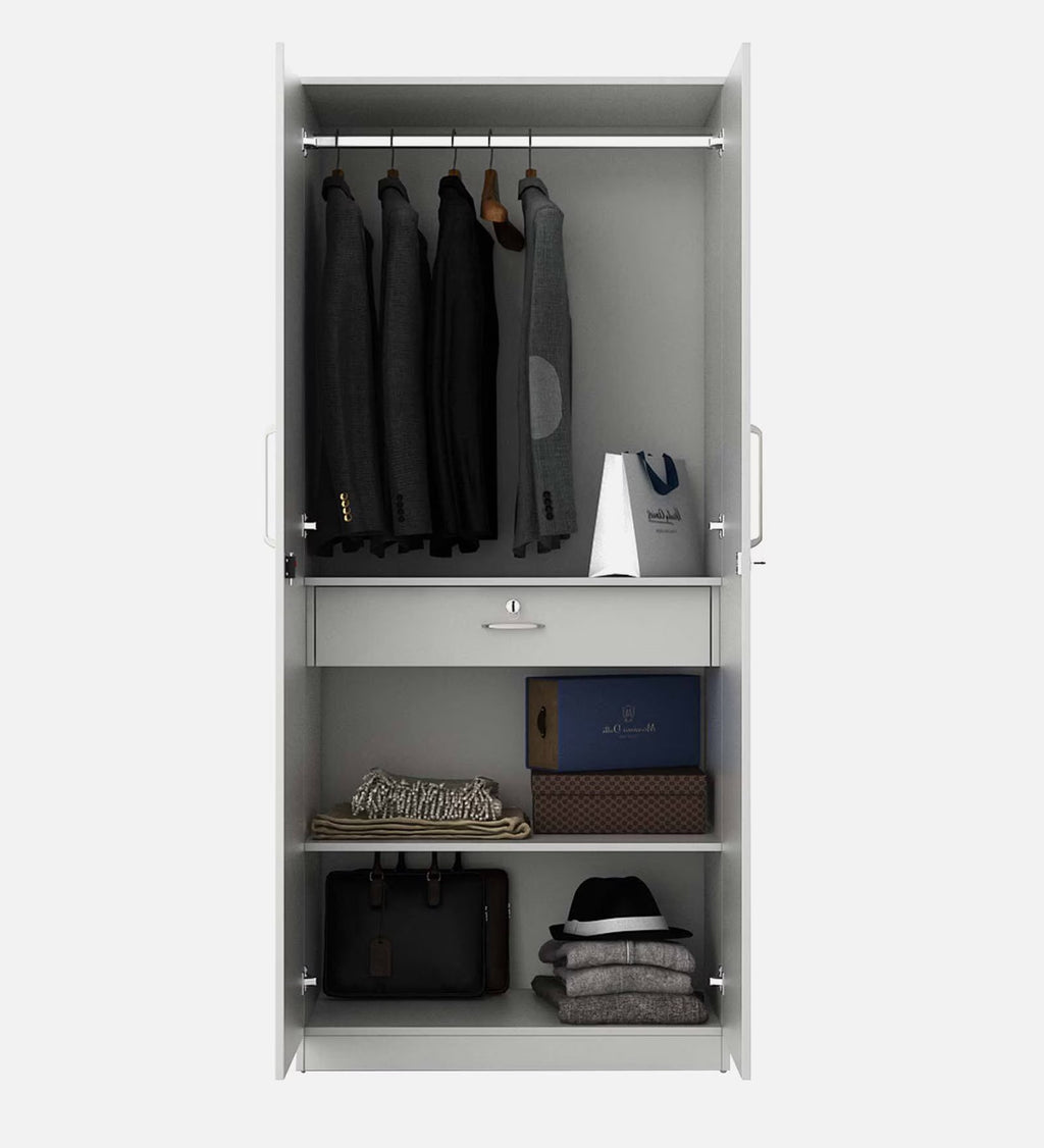 Frosty White Alpine 2-Door Wardrobe