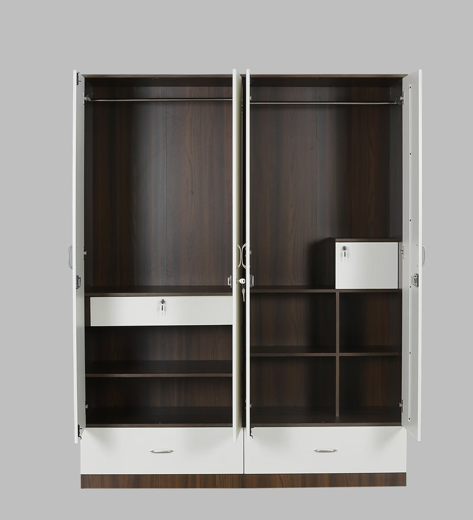 White Harmony 4-Door Wardrobe with Reflect