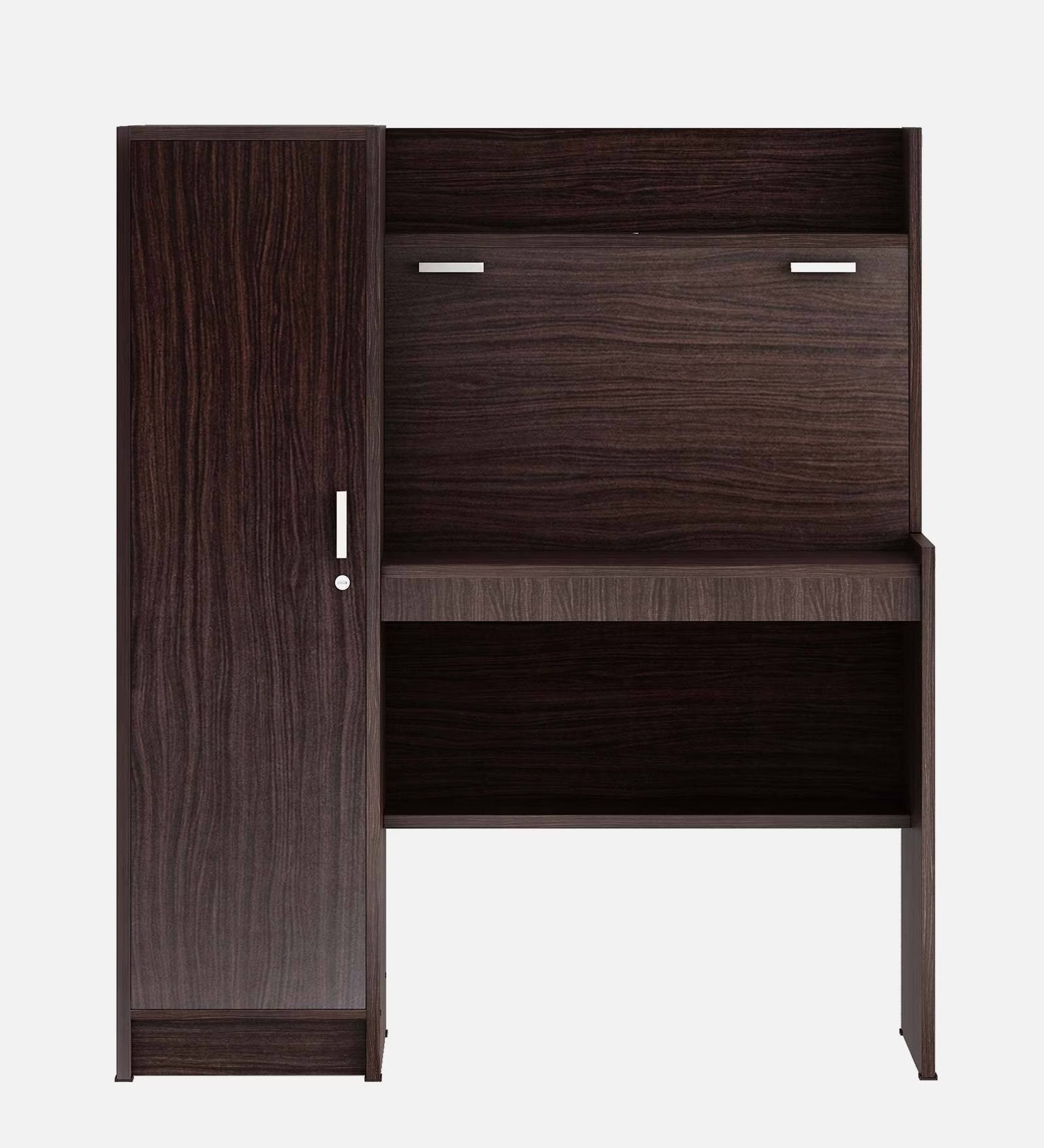 Dark Brown Elegance Desk with Hutch