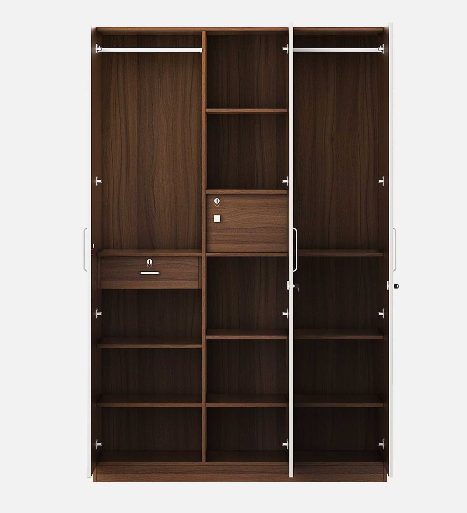 Frosty White Elegance 3-Door Wardrobe