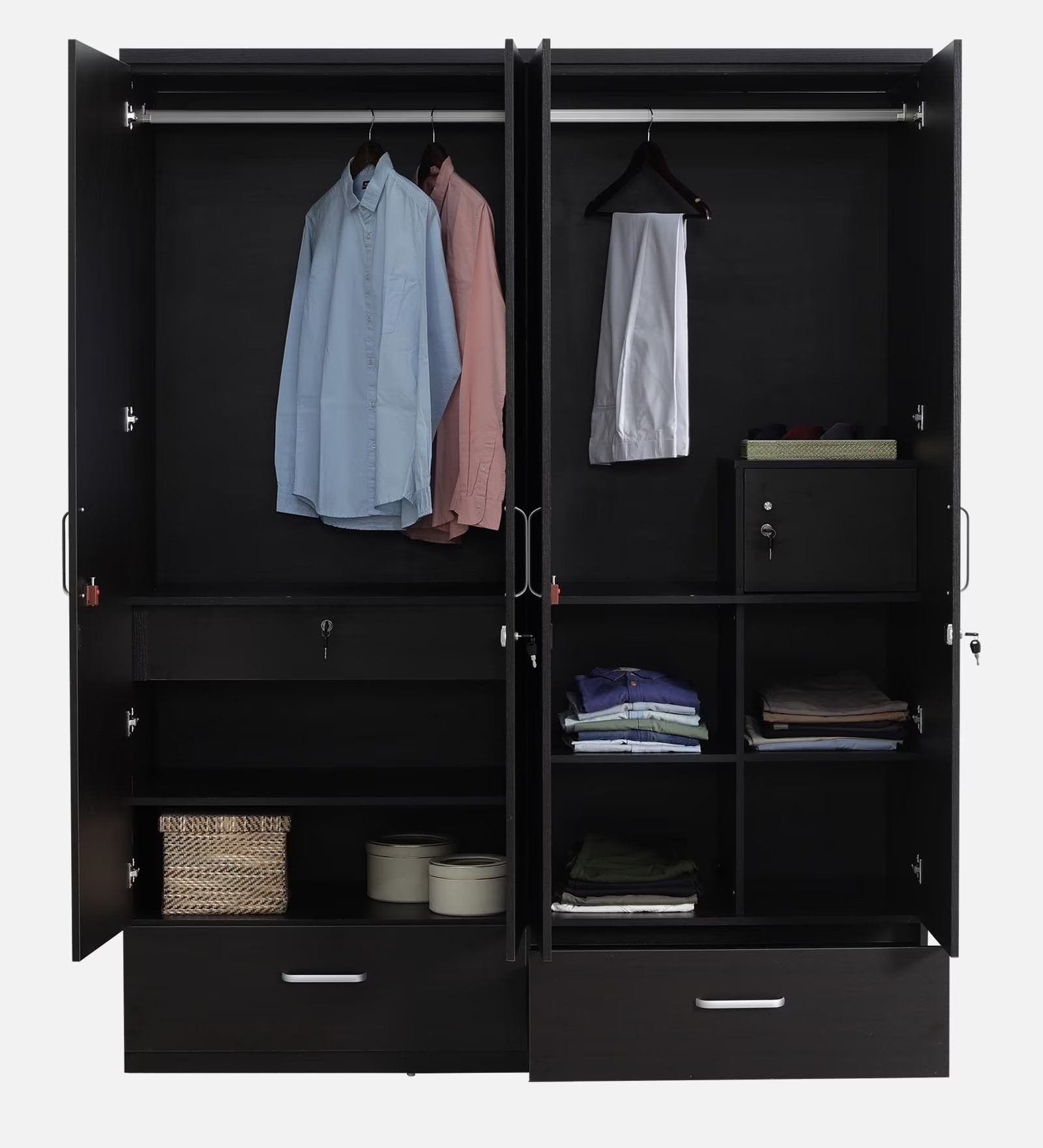 DarkGrain
Elegance 4-Door Wardrobe with Reflect