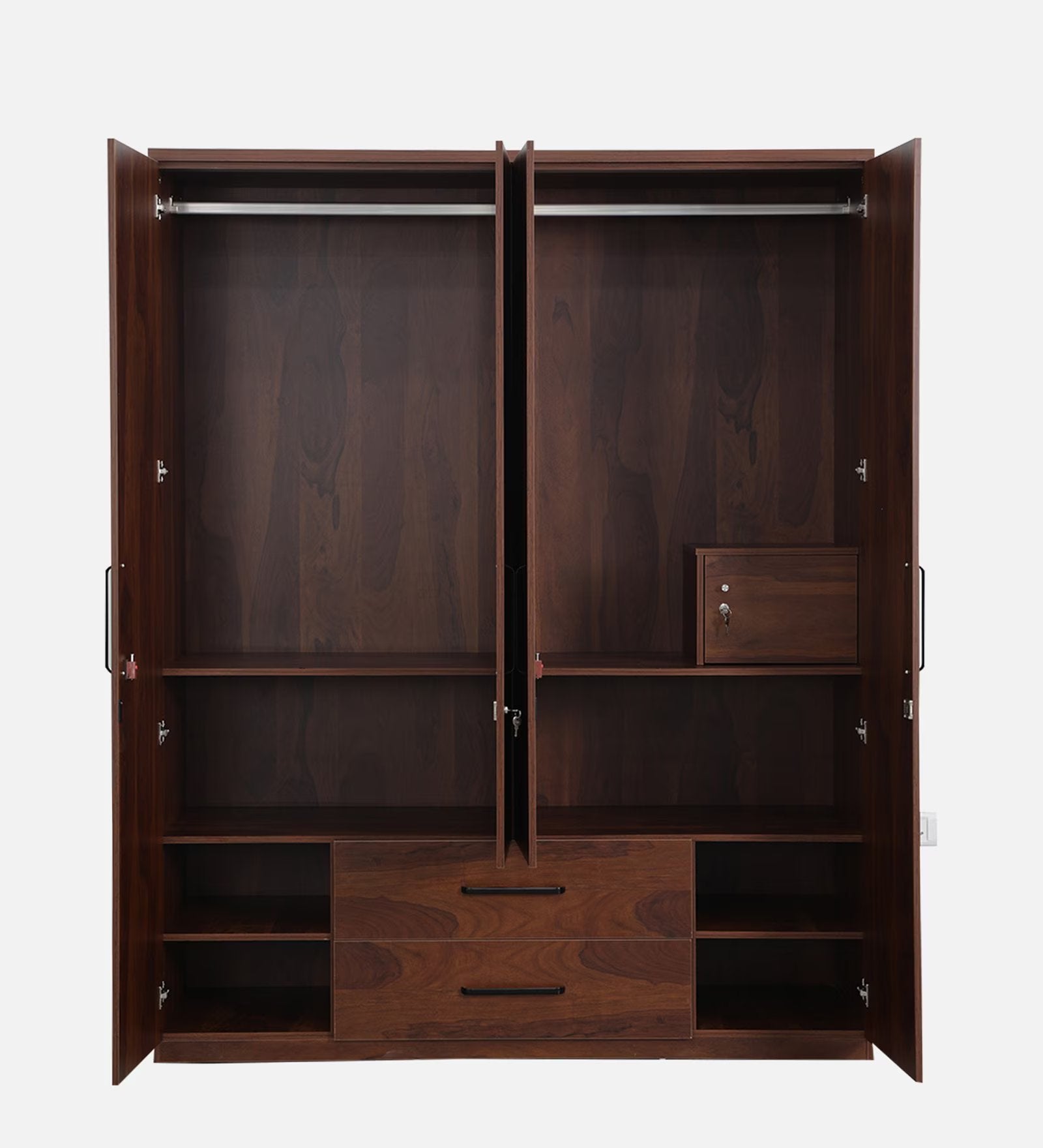 Sheesham Woodgrain Lauren 4-Door Wardrobe