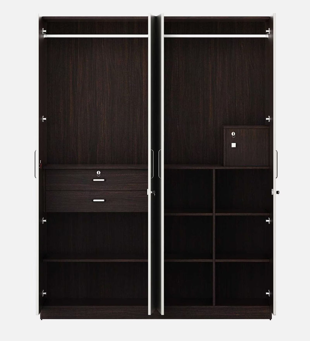 Frosty White Haven 4-Door Wardrobe