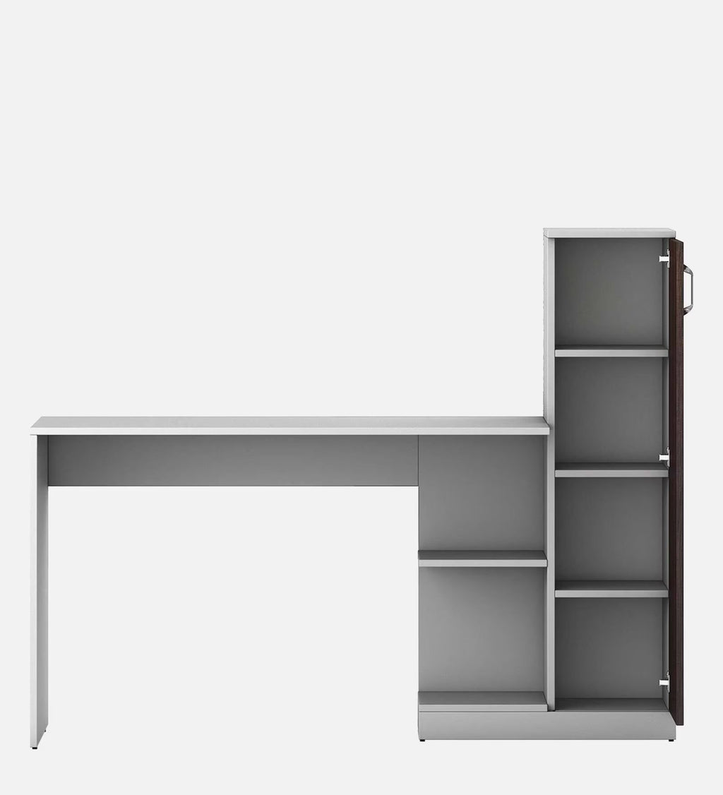 Frosty White and Dark Brown Fusion Writing Desk