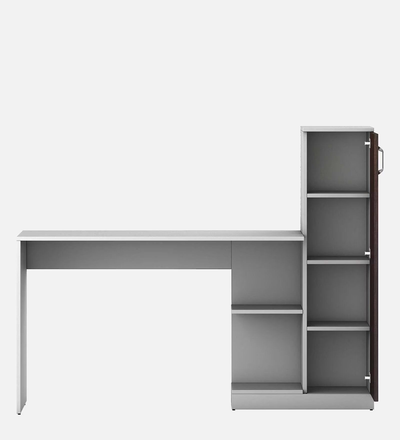 Frosty White and Dark Brown Fusion Writing Desk