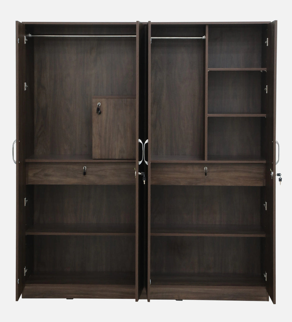 Natural Walnut Haven 4-Door Wardrobe