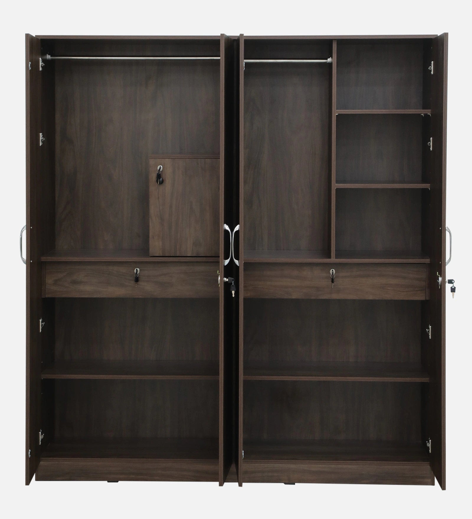 Natural Walnut Haven 4-Door Wardrobe