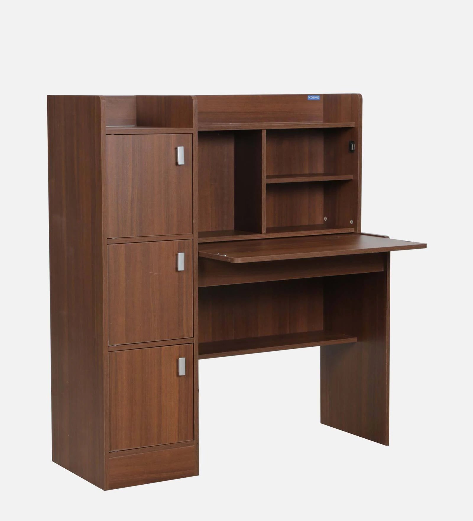 Rigato Walnut Elegance Desk with Hutch