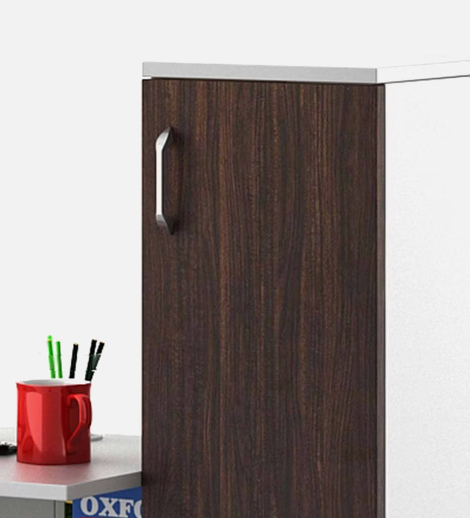 Frosty White and Dark Brown Fusion Writing Desk