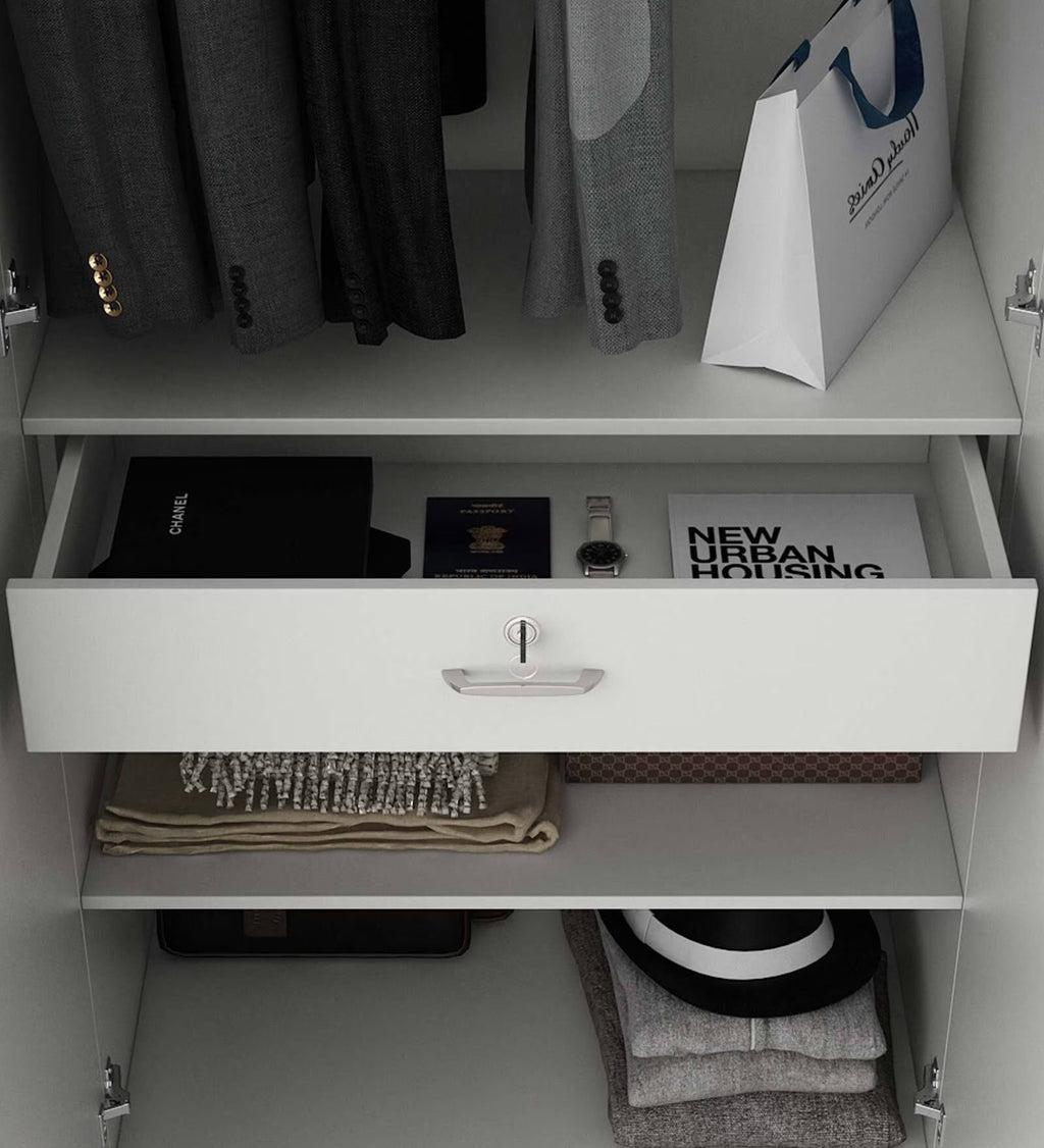 Frosty White Alpine 2-Door Wardrobe