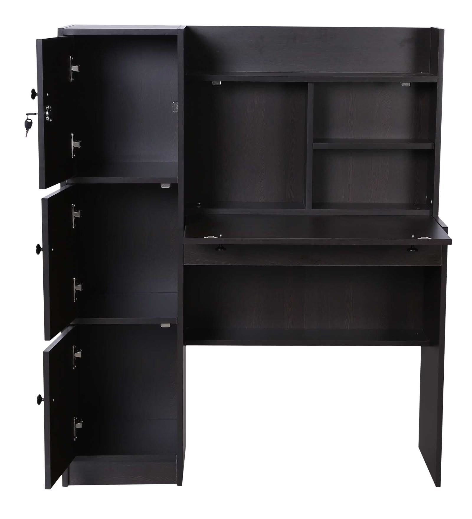 Wenge Elegance Desk with Hutch