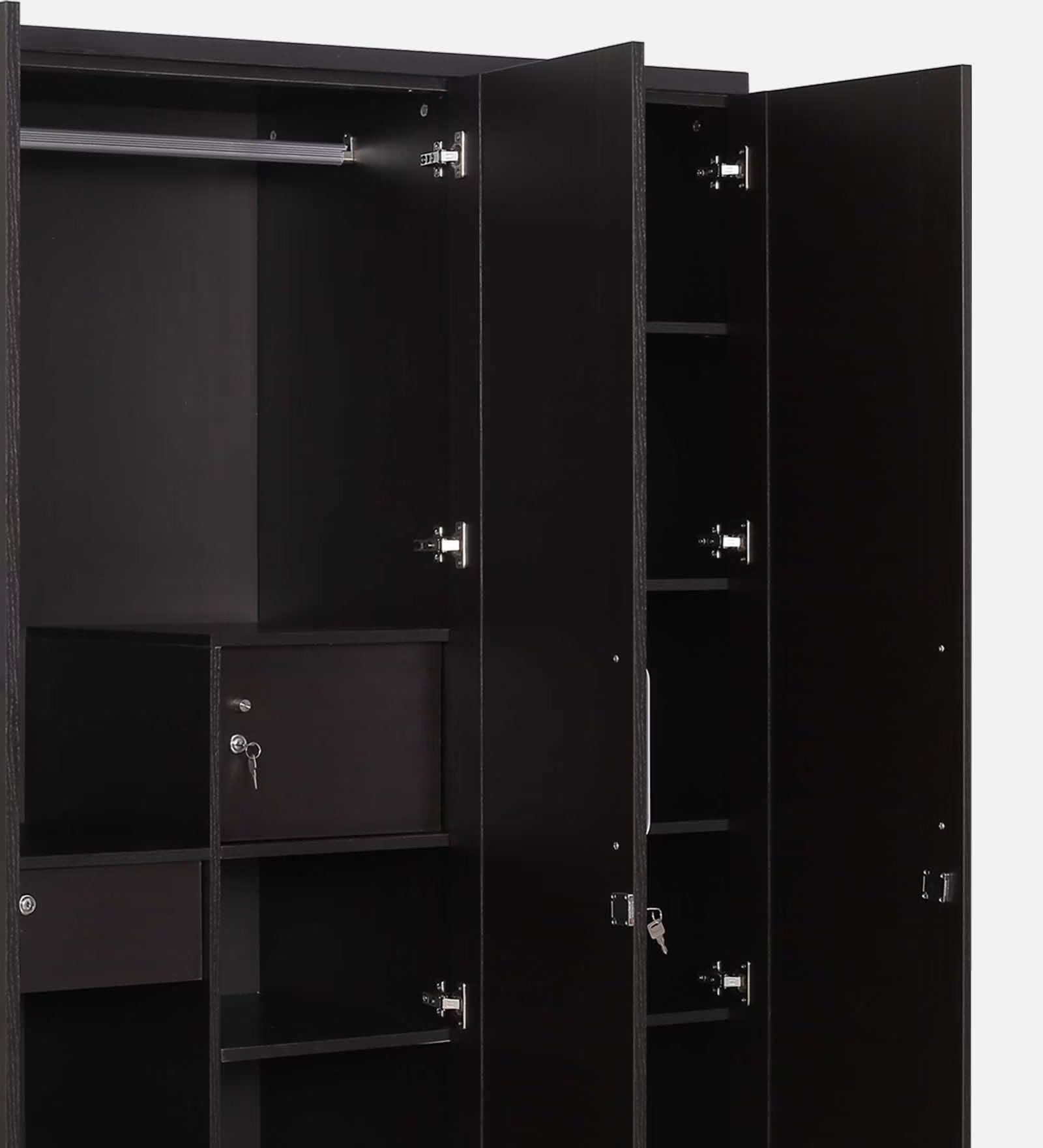 DarkGrain Woodgrain 3-Door Wardrobe
