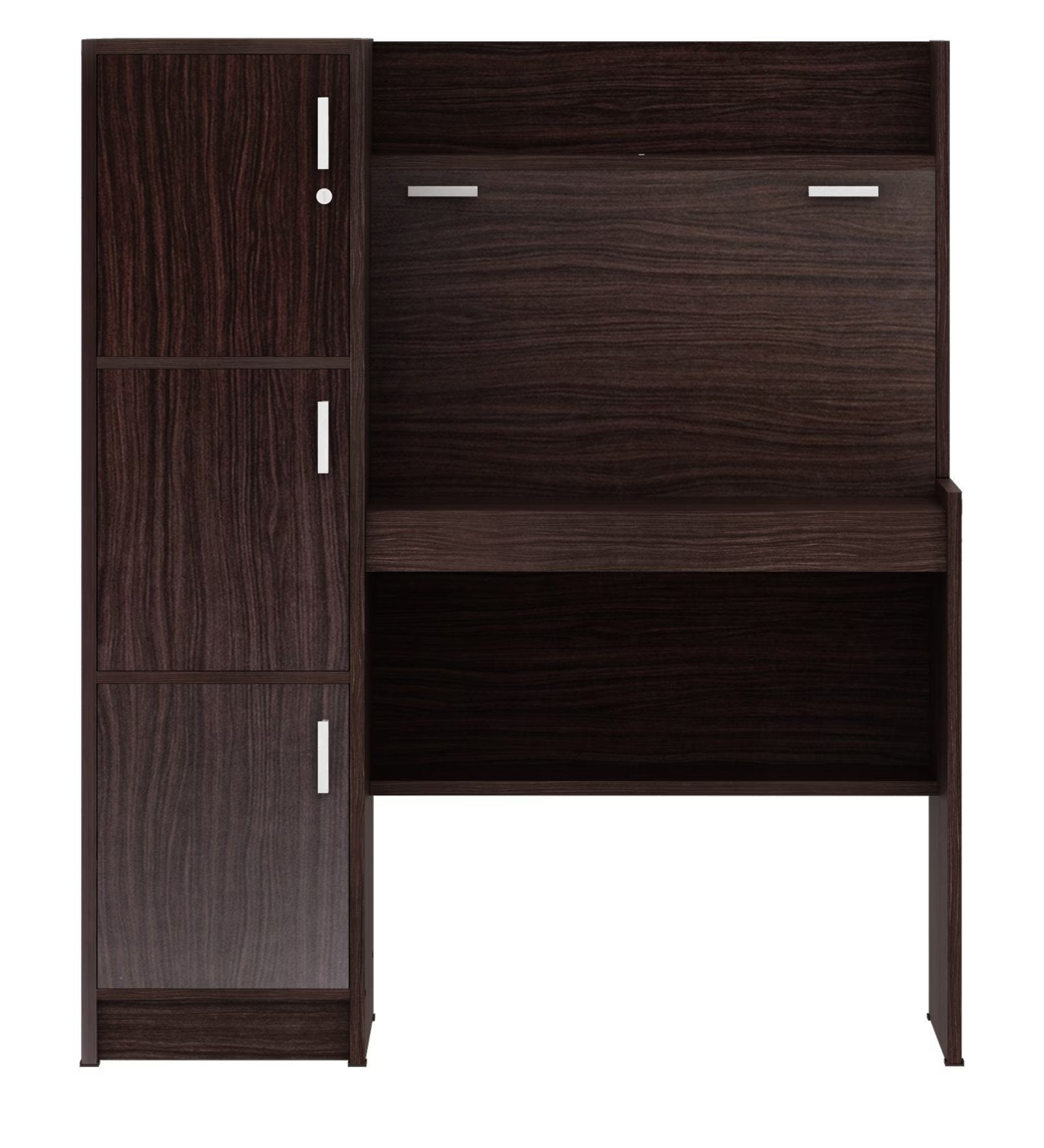 Dark Brown Elegance Desk with Hutch