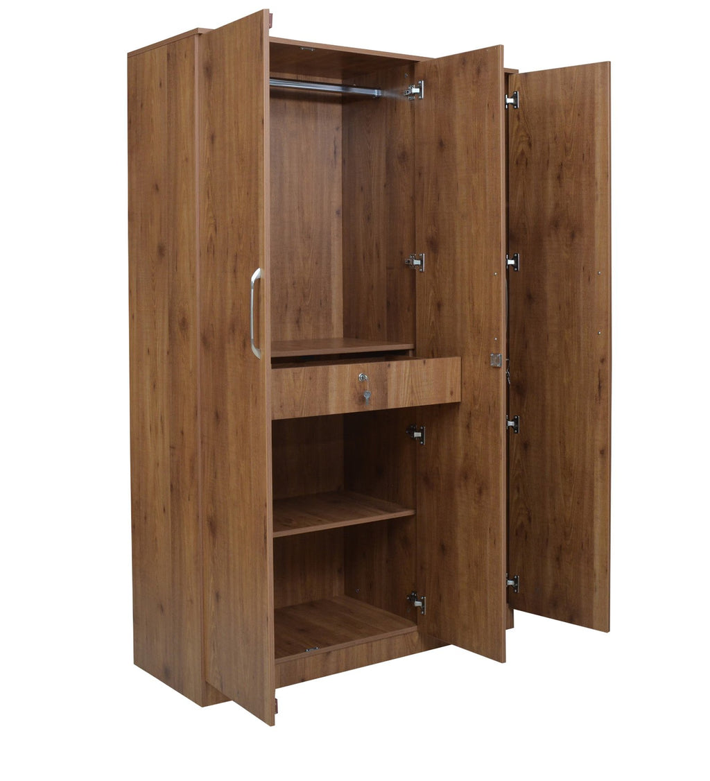 Knotty Woodland 3-Door Wardrobe