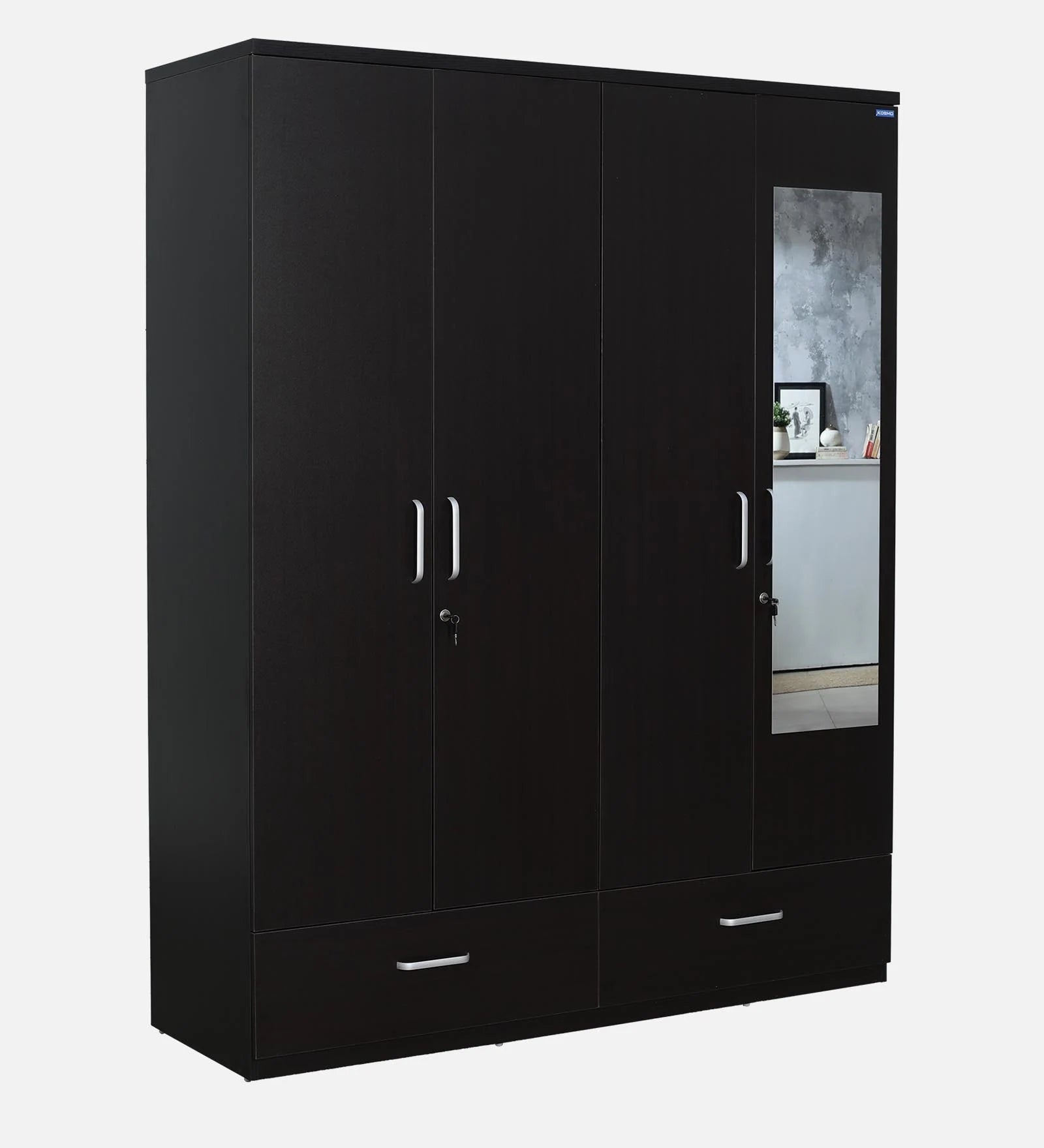 DarkGrain
Elegance 4-Door Wardrobe with Reflect