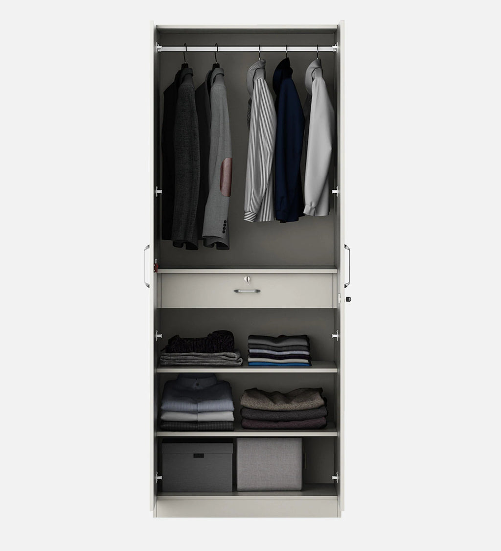 Ultima 2 Door Wardrobe in Frosty White Finish,