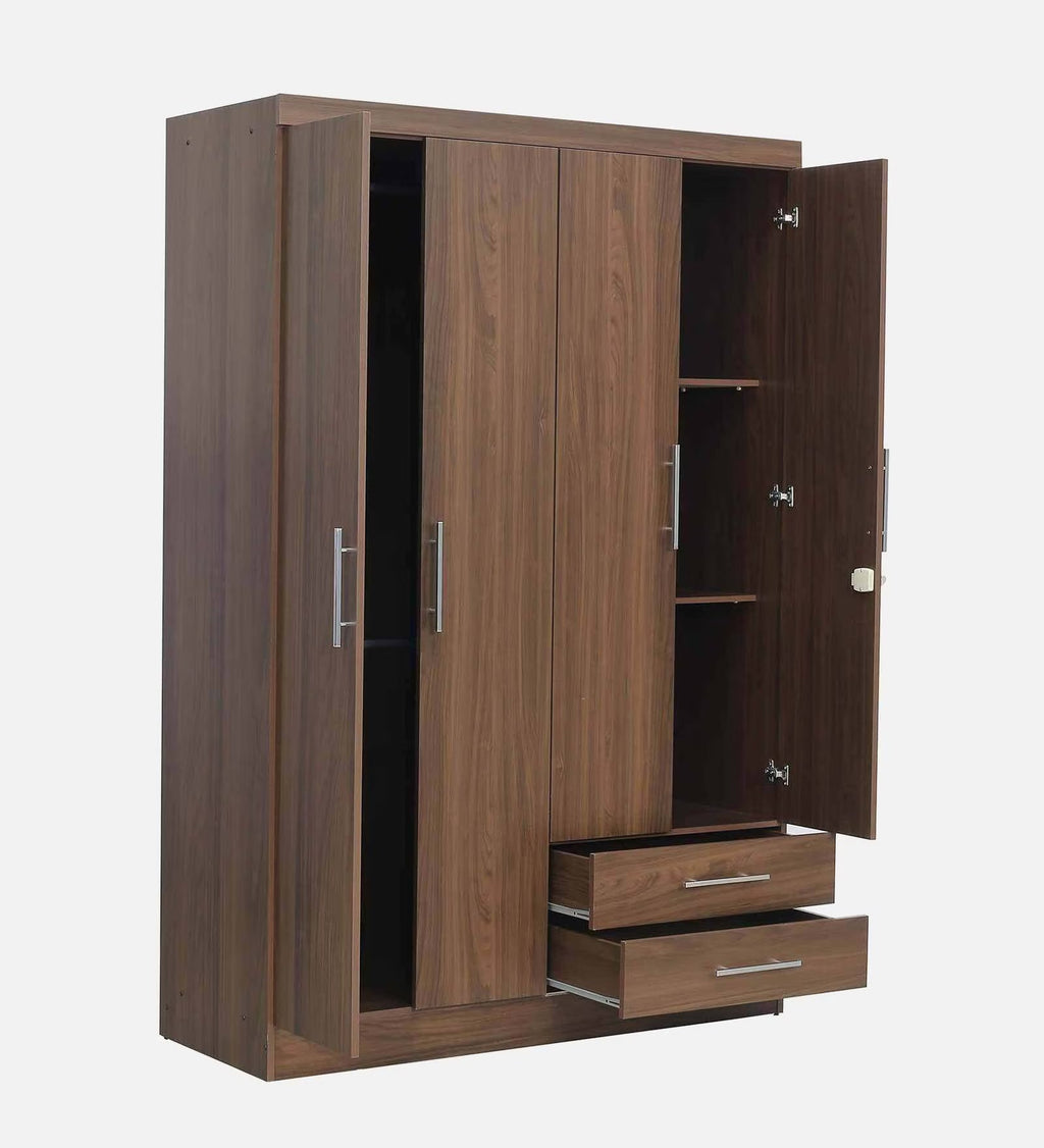 Light Walnut Secure Haven 4-Door Wardrobe
