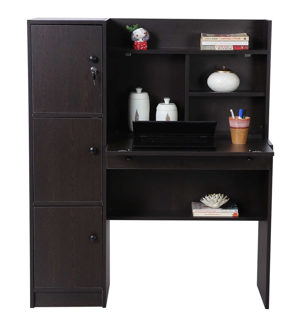 Wenge Elegance Desk with Hutch