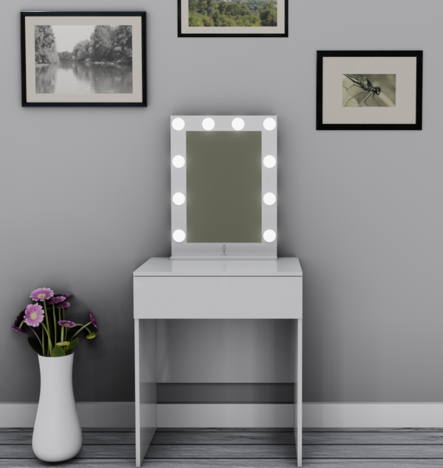 THE MAKEUP BUTTERFLY | MAKEUP MIRROR VANITY WITH LED BULBS - Omaara