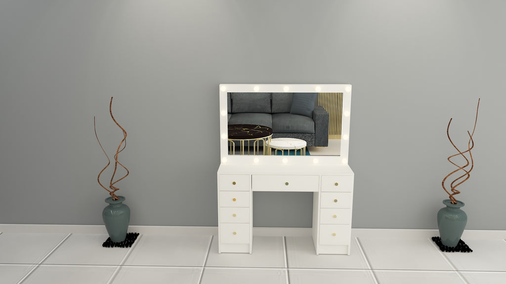 THE MAKEUP MUSE | MAKEUP VANITY WITH LED LIGHTS - Omaara