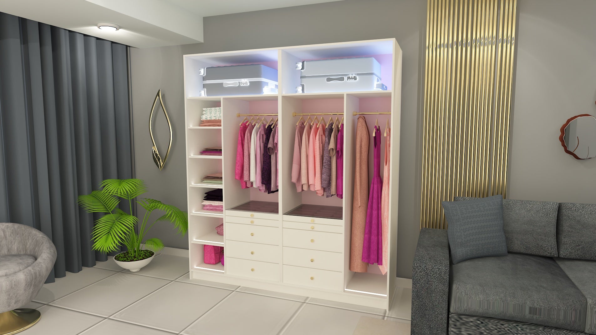 THE OMAARA ROSE | SLIDING DOOR WARDROBE - Omaara
