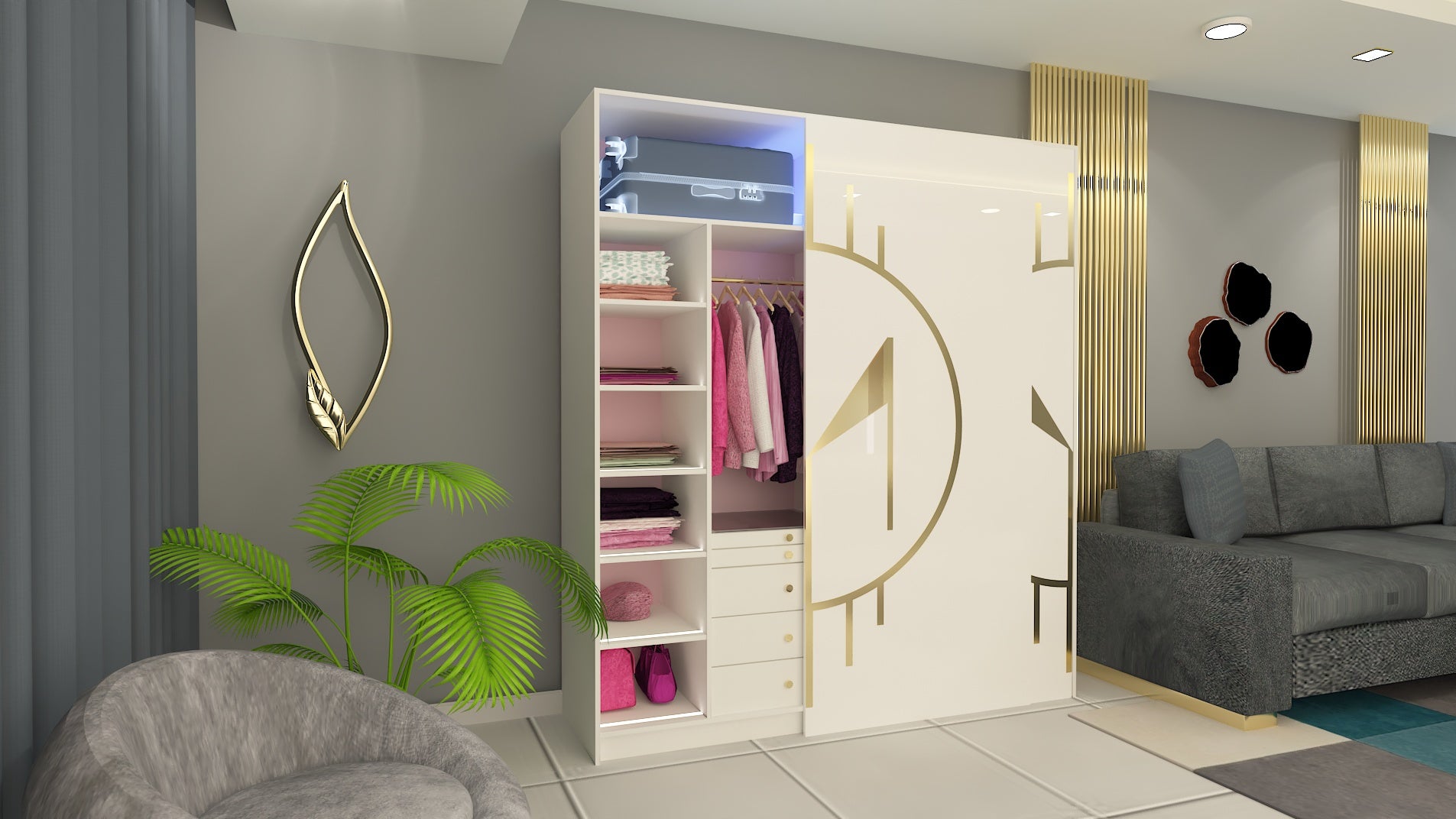 THE OMAARA ROSE | SLIDING DOOR WARDROBE - Omaara