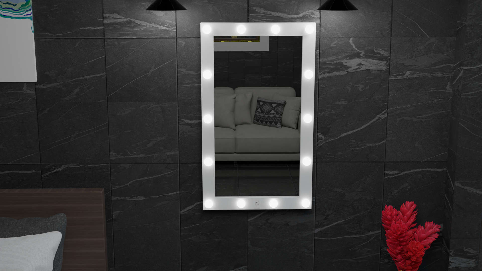 THE HOLLYWOOD TOWER | MAKEUP MIRROR WITH LED LIGHTS - Omaara