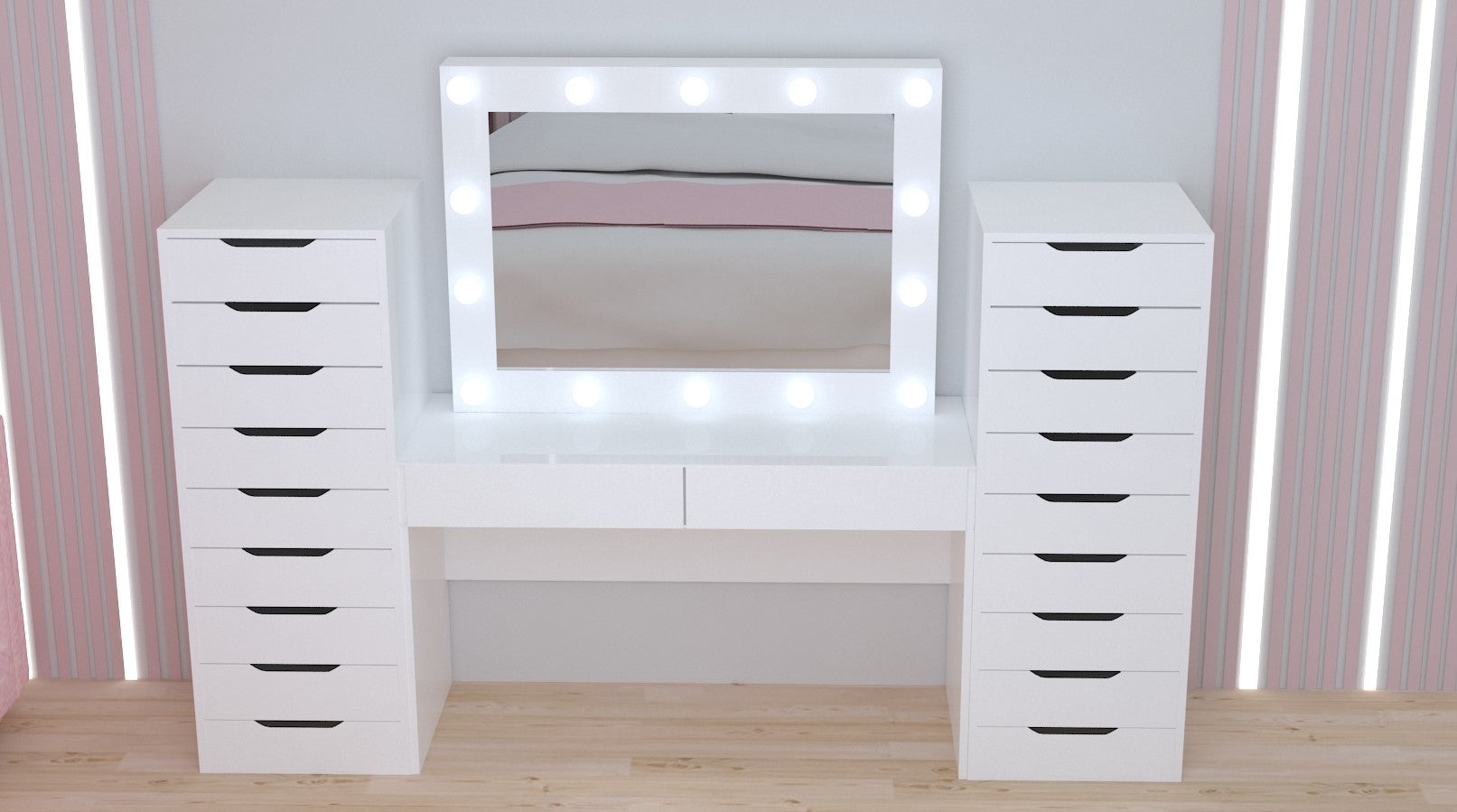 THE MAKEUP CASTLE | MAKEUP VANITY WITH LED LIGHTS - Omaara